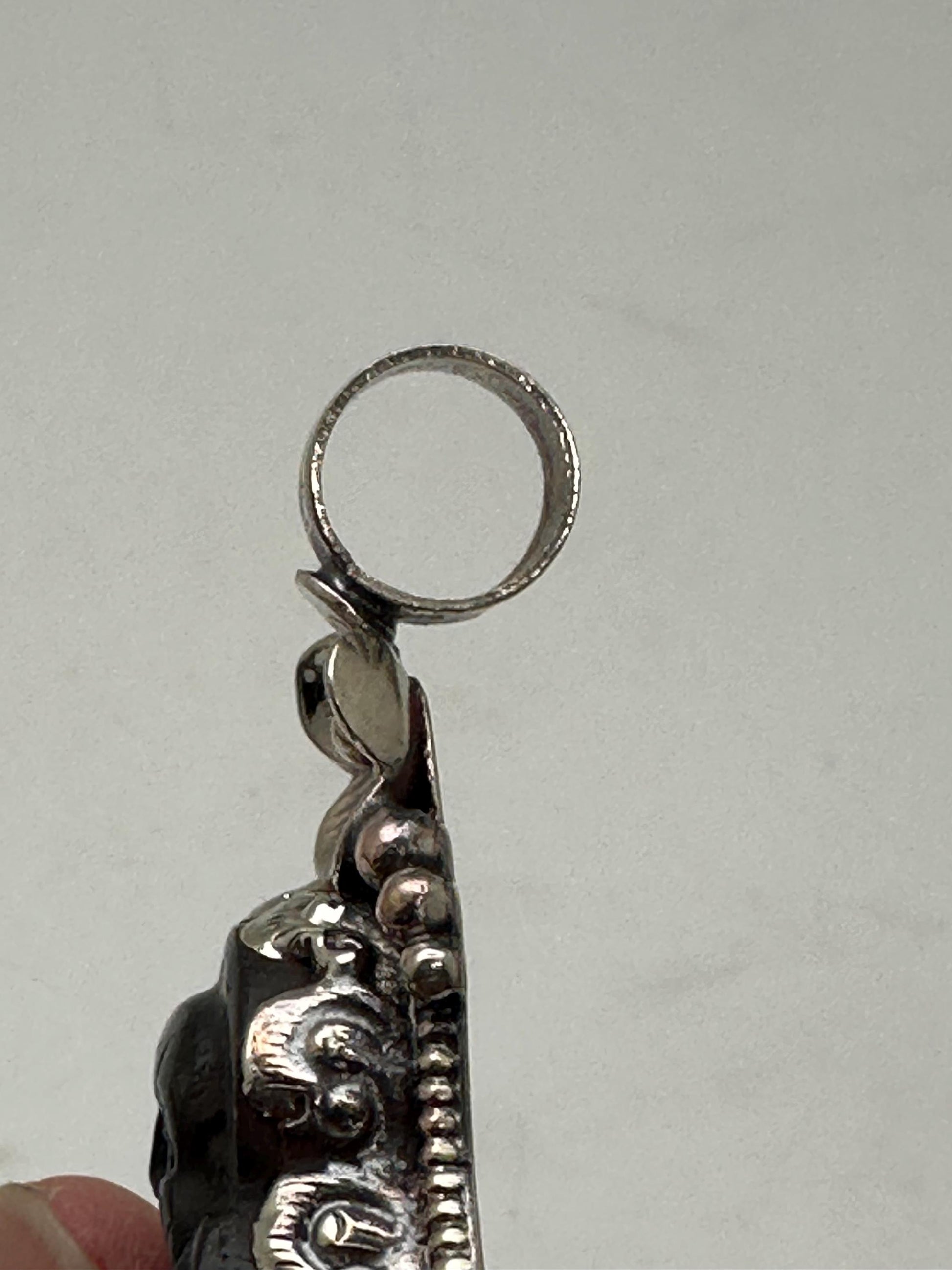 Laughing Buddha,Labradorite carved, Happy Buddha,Tibetan silver,Handcrafted,Flower ,Nepalese,Prosperity,luck