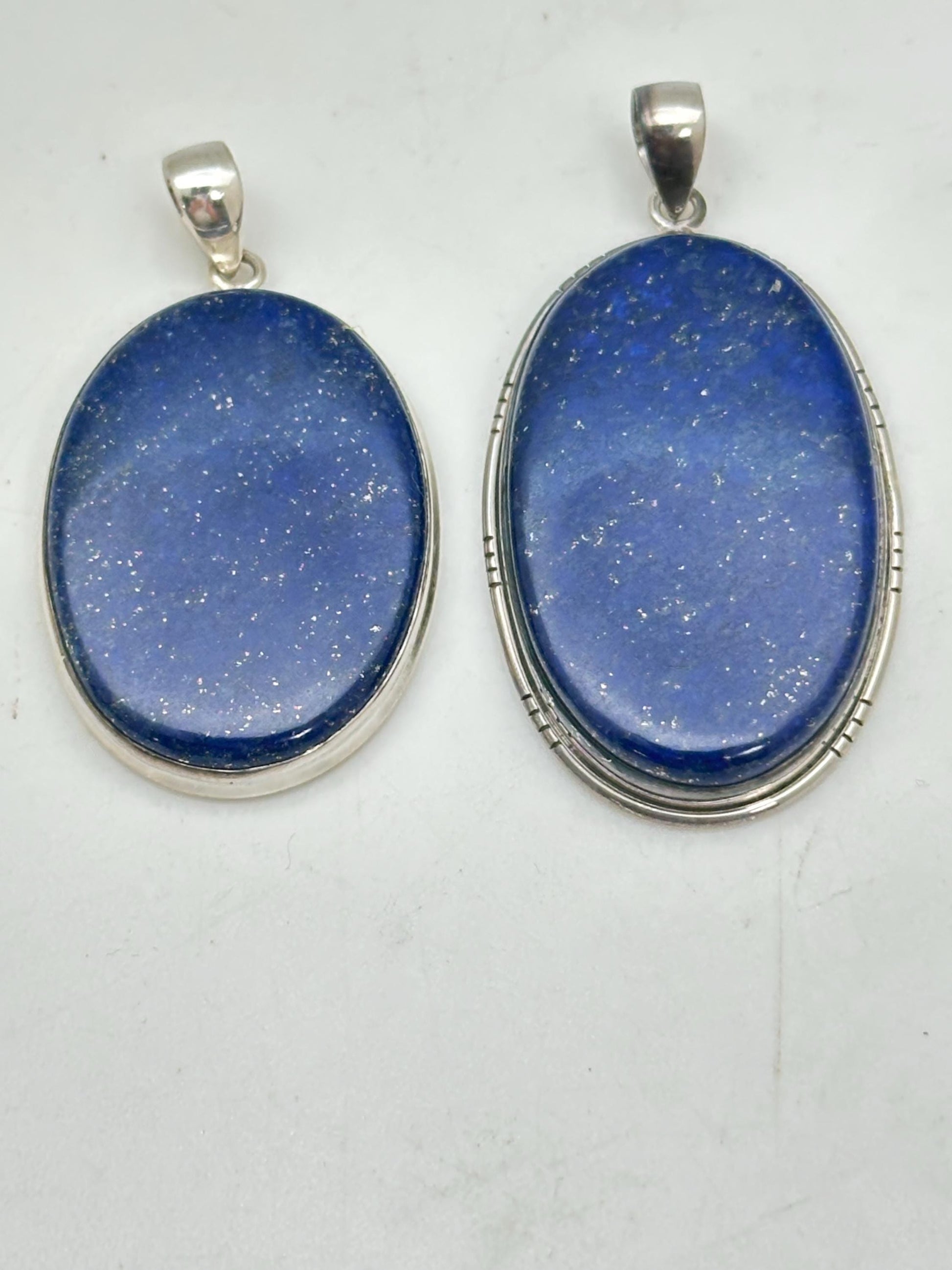 Lapis lazuli pendant, handcrafted, sterling silver,large pendant, natural stone