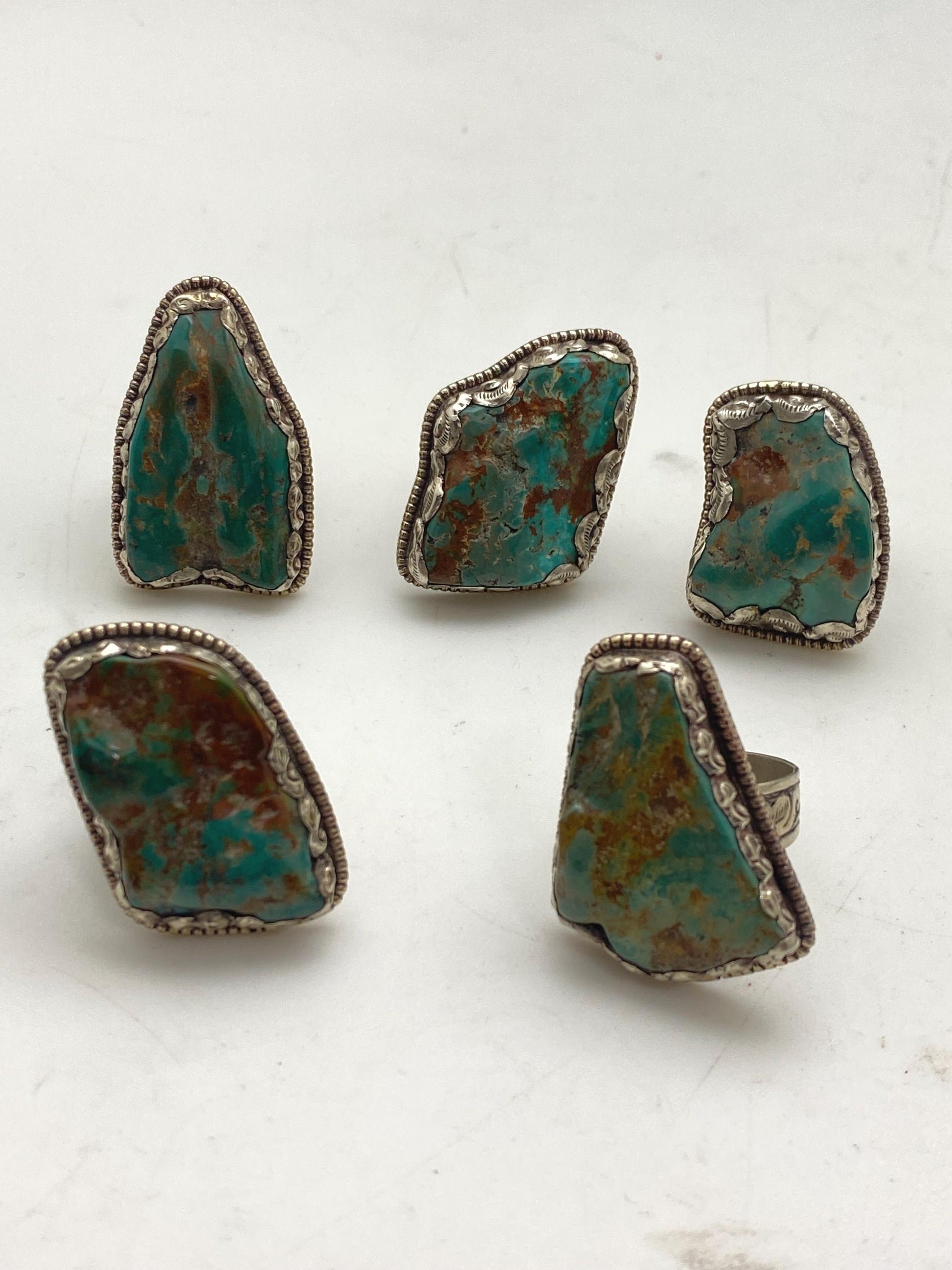 Handcrafted Tibetan Turquoise Ring: Nepalese Silver Design