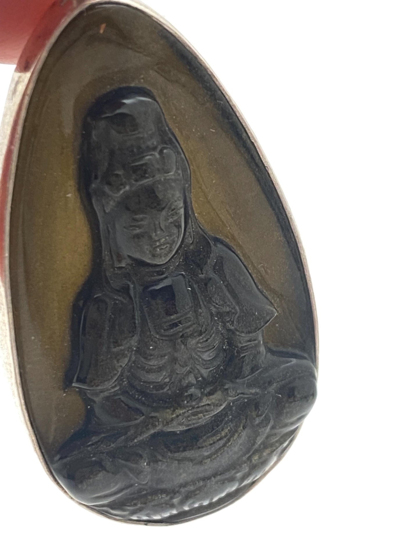 Handcrafted Sterling Silver Quan Yin Pendant: Nepalese God of Compassion
