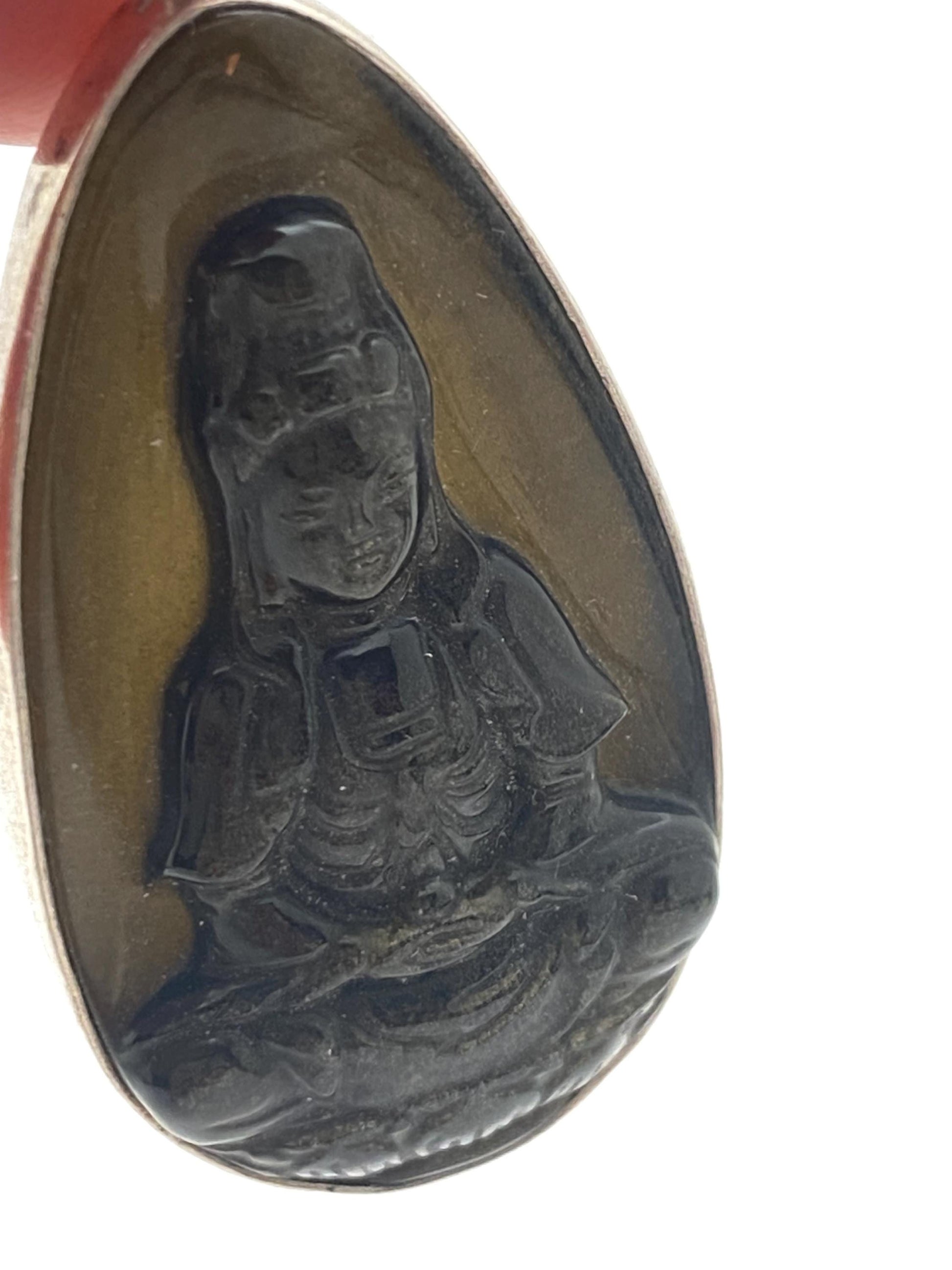Handcrafted Sterling Silver Quan Yin Pendant: Nepalese God of Compassion