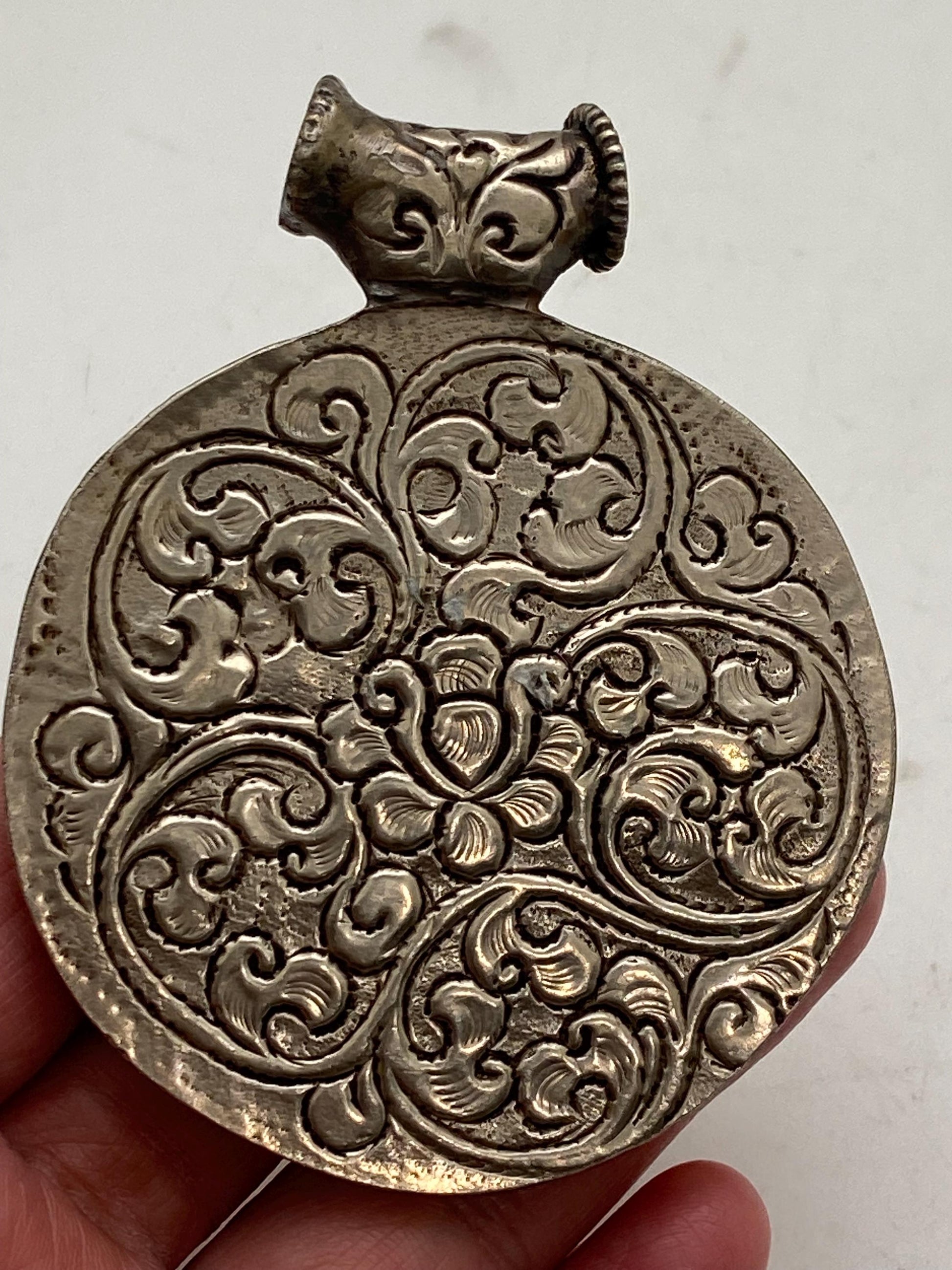 Large pendant,mother of pearl, Tibetan silver,ethnic style,Handcrafted,Himalayan, Nepalese