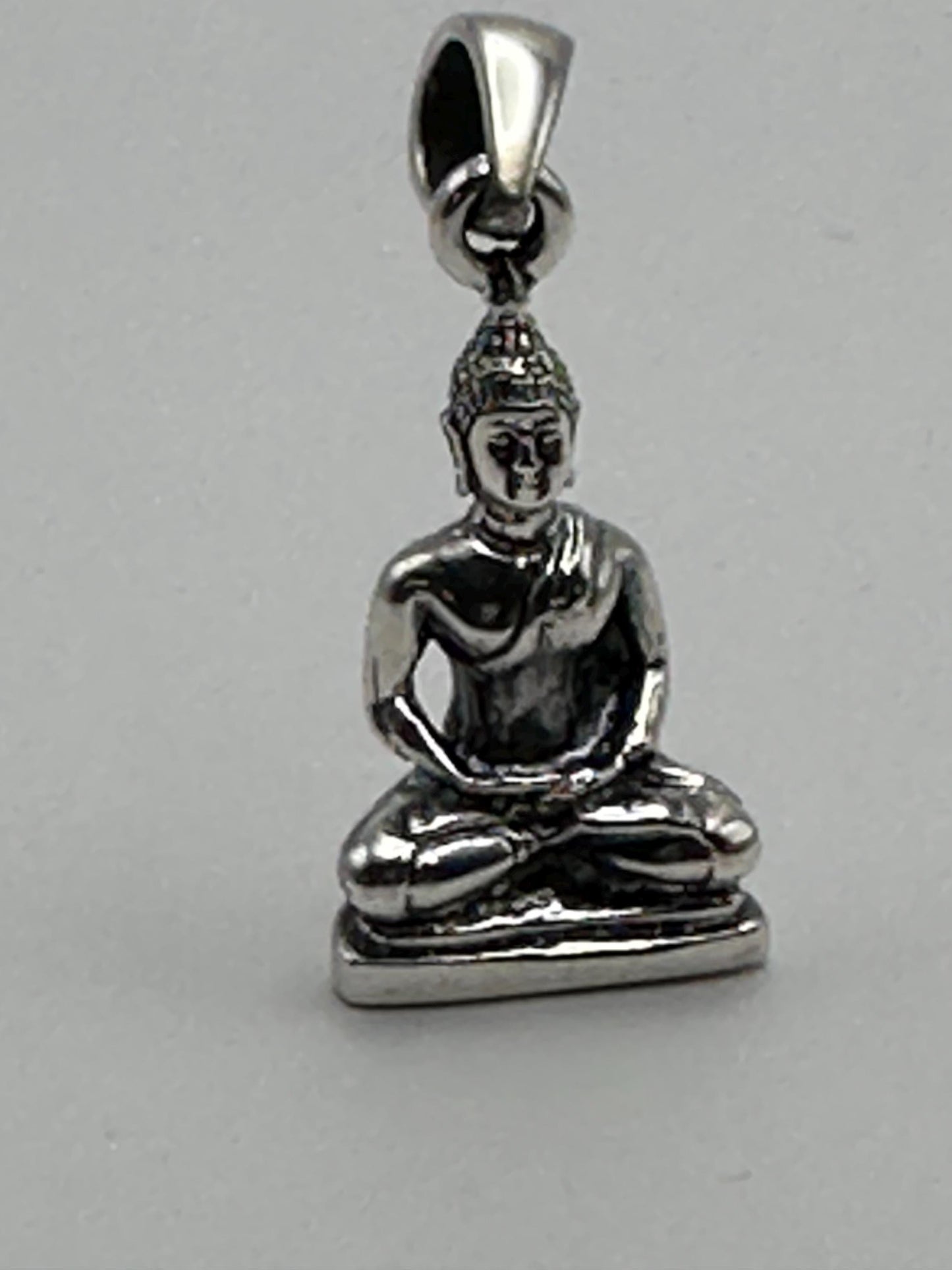 Buddha pendant, silver Shakyamuni Boddhisatva, amulet,spiritual,wisdom,meditation,inner calm,peace