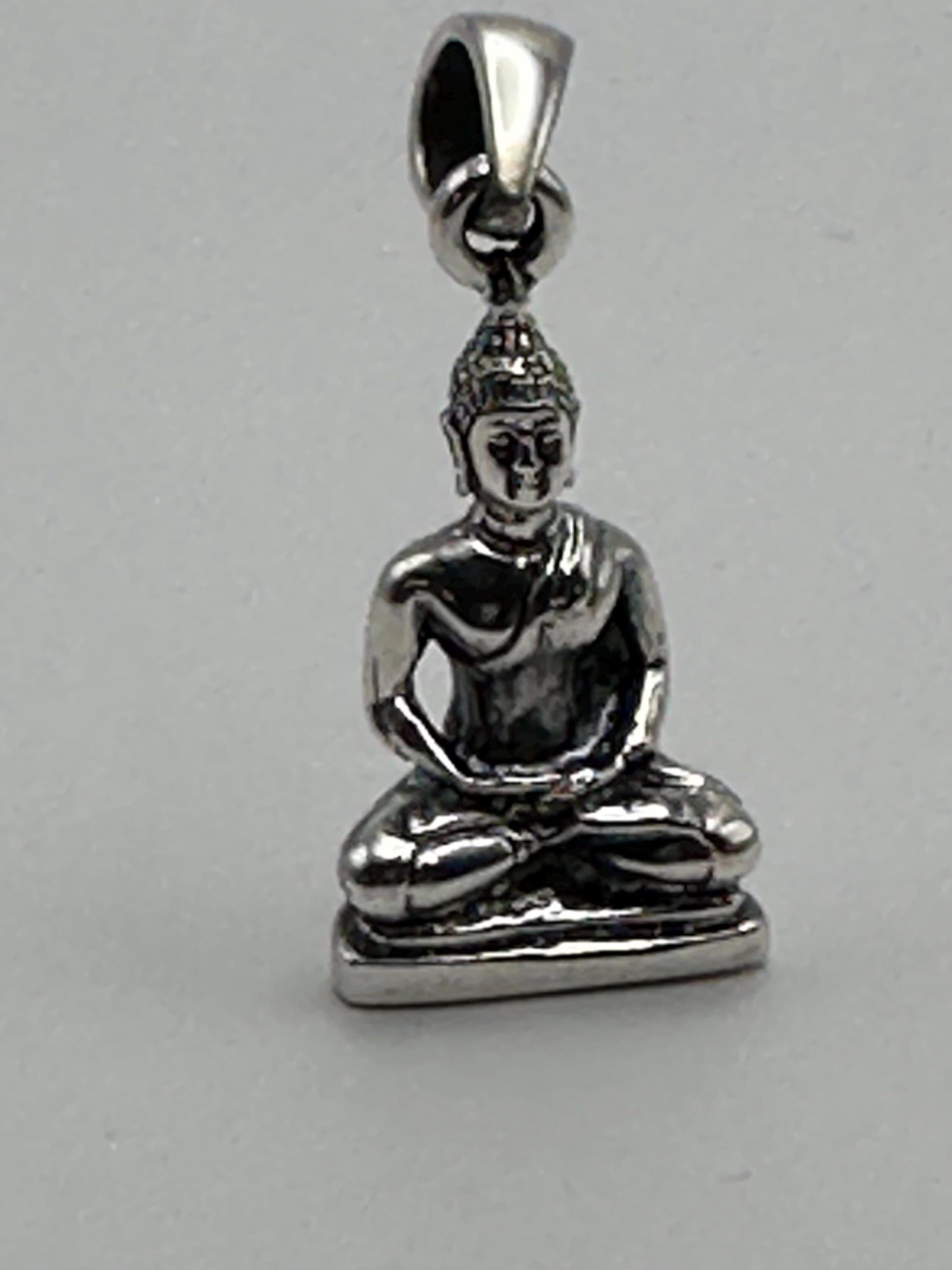 Buddha pendant, silver Shakyamuni Boddhisatva, amulet,spiritual,wisdom,meditation,inner calm,peace