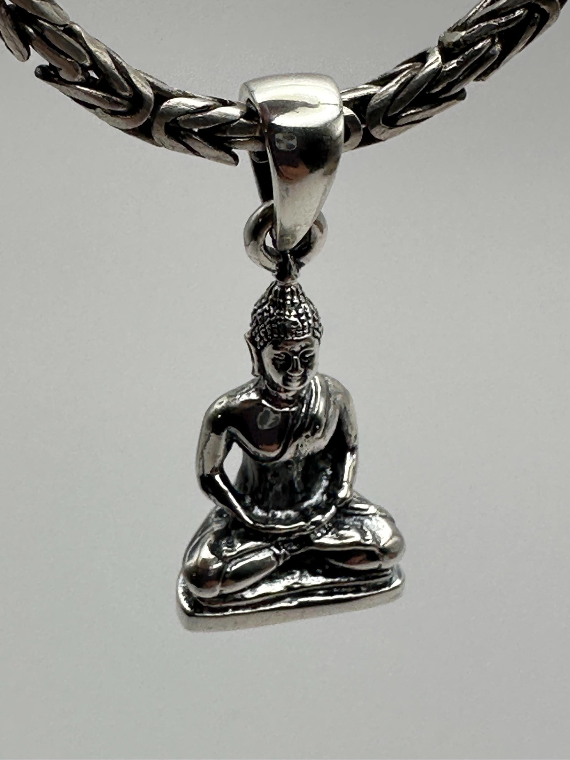 Buddha pendant, silver Shakyamuni Boddhisatva, amulet,spiritual,wisdom,meditation,inner calm,peace