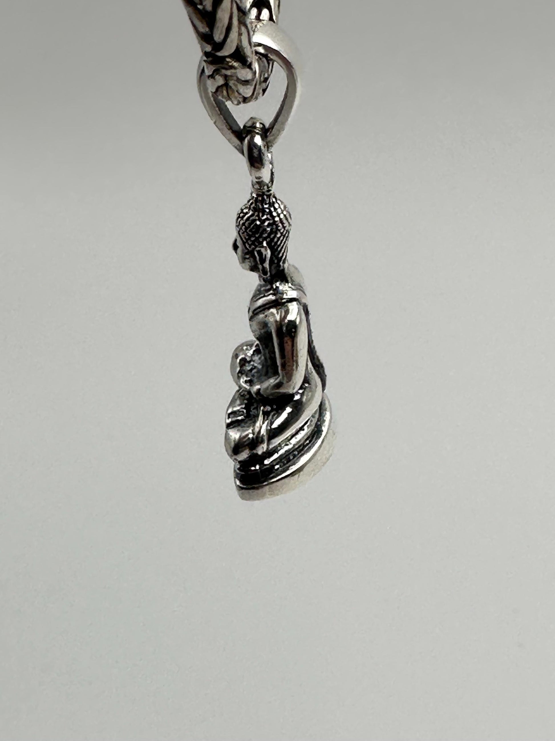 Buddha pendant, silver Shakyamuni Boddhisatva, amulet,spiritual,wisdom,meditation,inner calm,peace