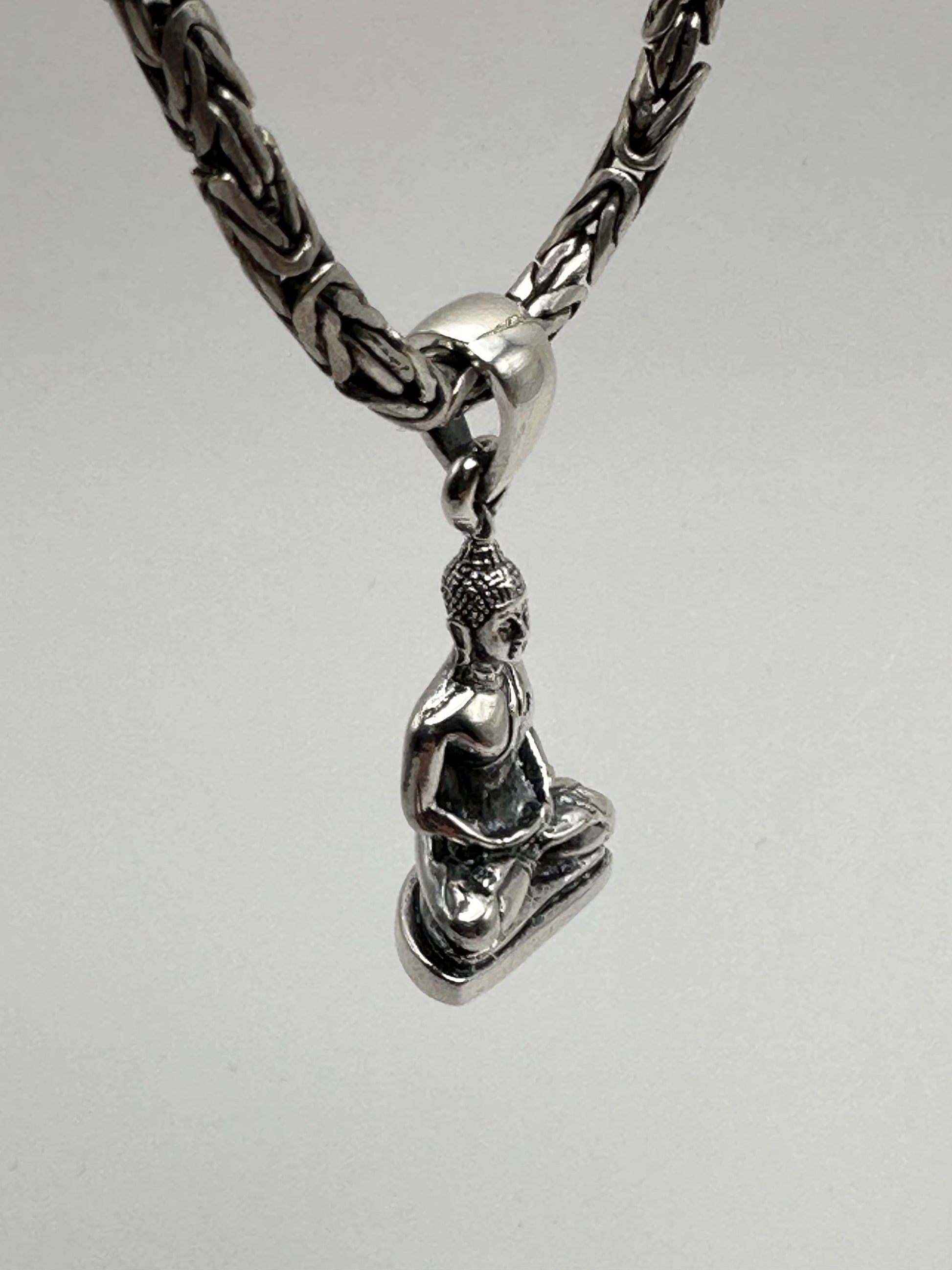 Buddha pendant, silver Shakyamuni Boddhisatva, amulet,spiritual,wisdom,meditation,inner calm,peace