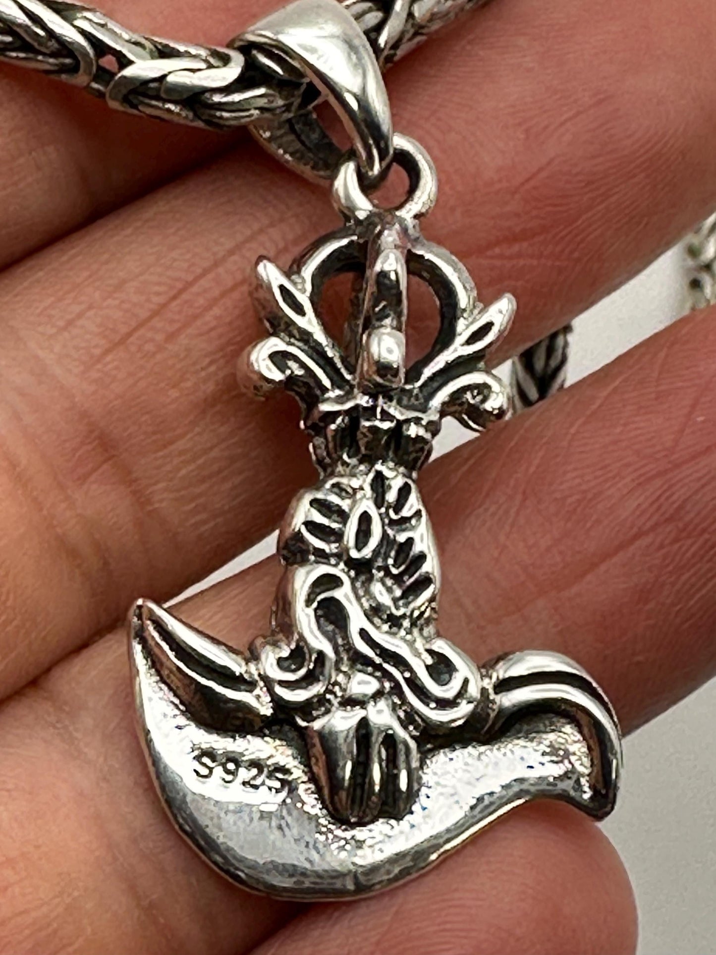 Kartika pendant,sterling silver,Drigug protection amulet,Tantric Talisman,Charm