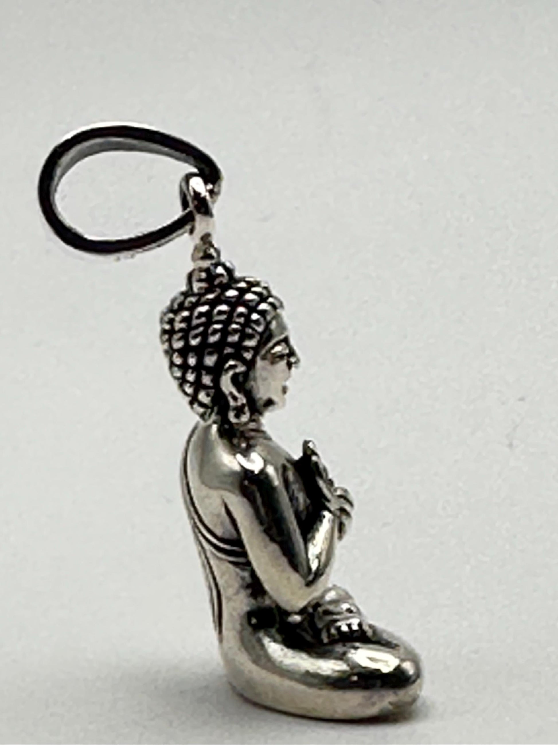 Buddha pendant,sterling silver crafted, meditation,spiritual,amulet,yoga