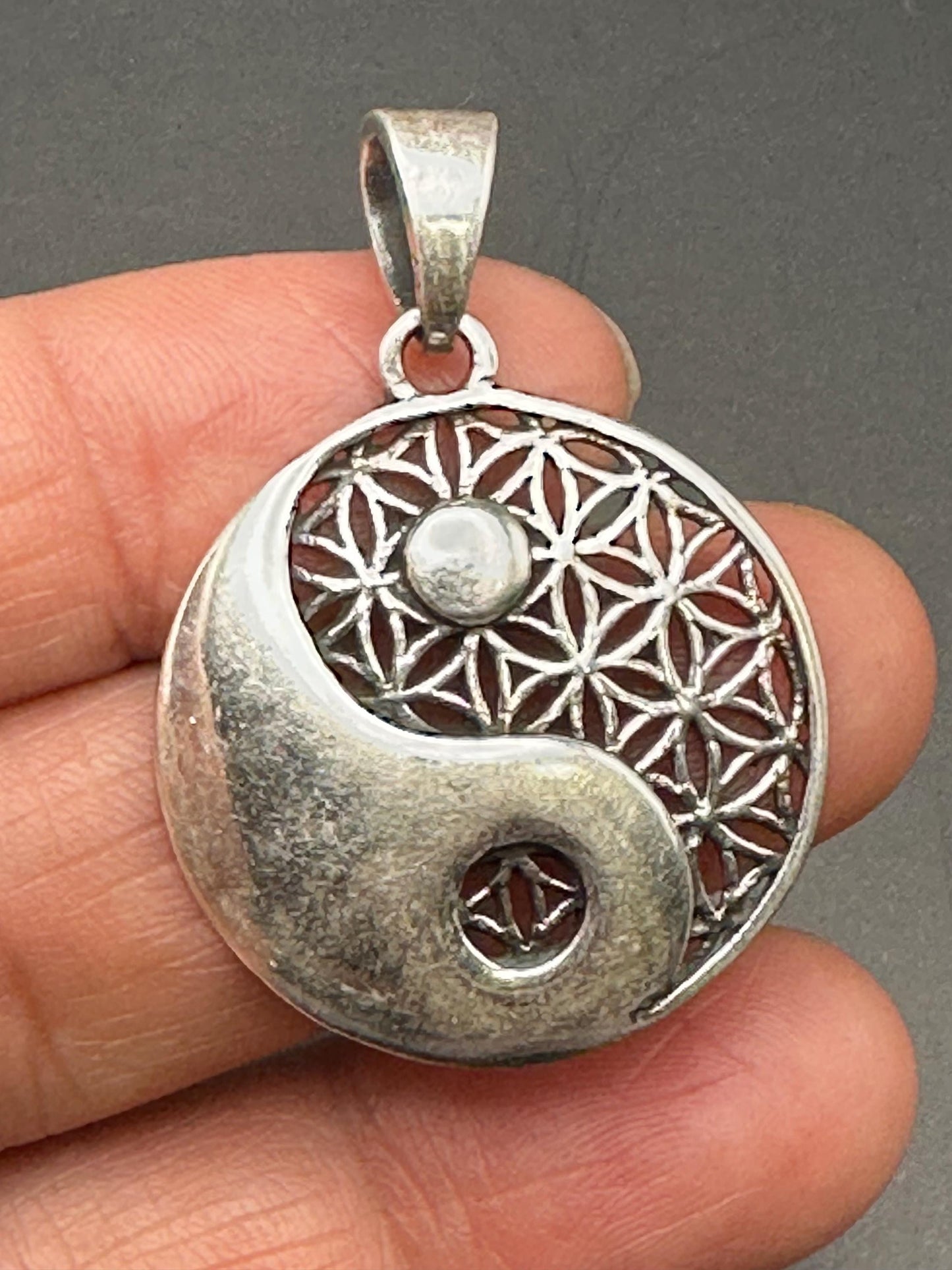 yin yang pendant,sterling silver, balance health and harmony,spiritual balance charm