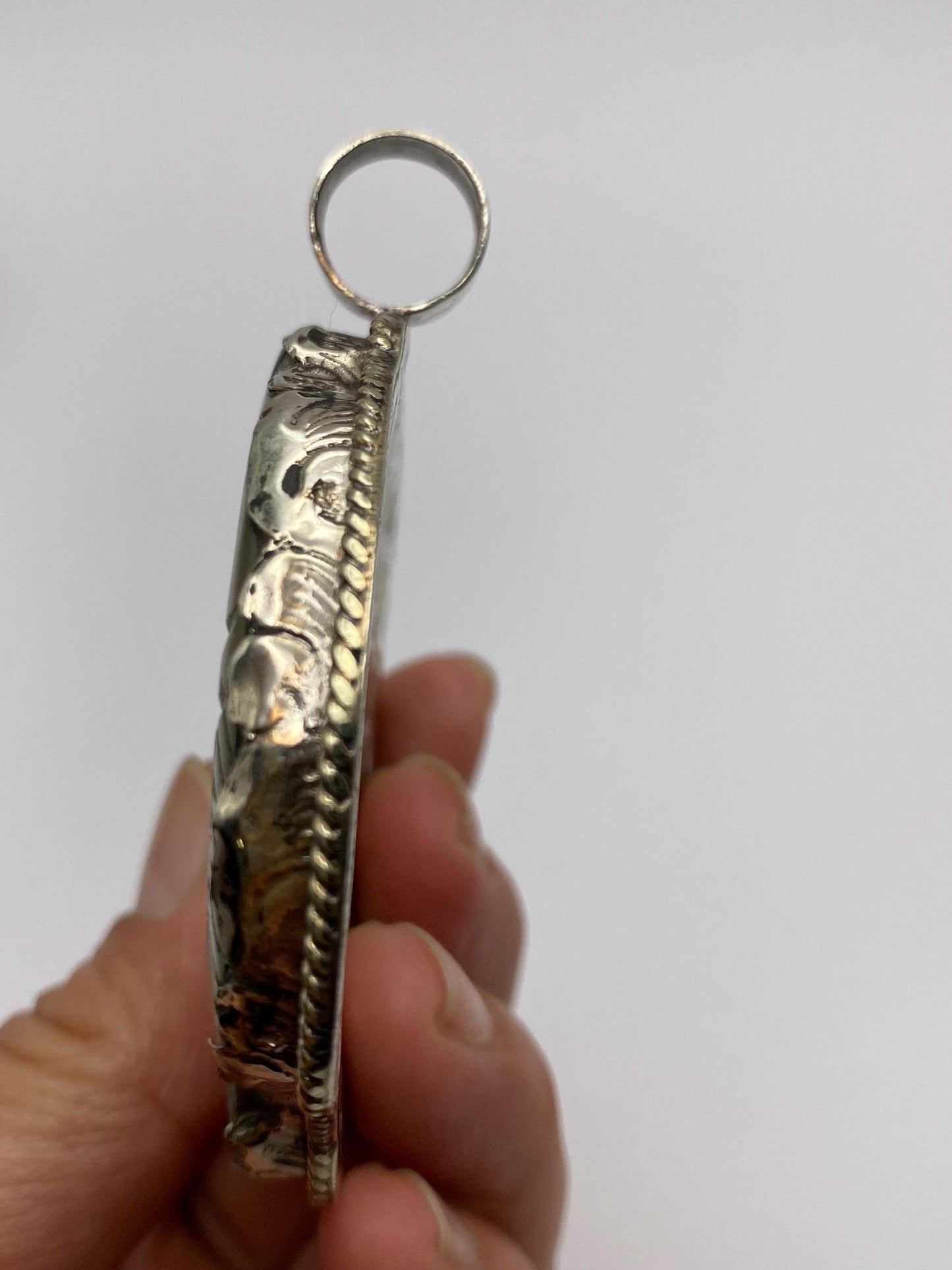 Jade Double Fish Pendant: Handcrafted Tibetan Silver, Nepalese