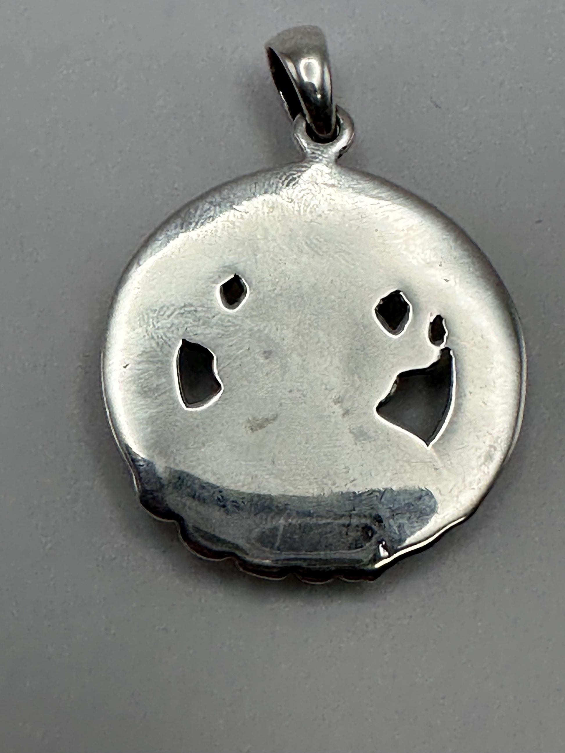 Sterling Silver Ganesh Pendant: Carved Amulet Charm