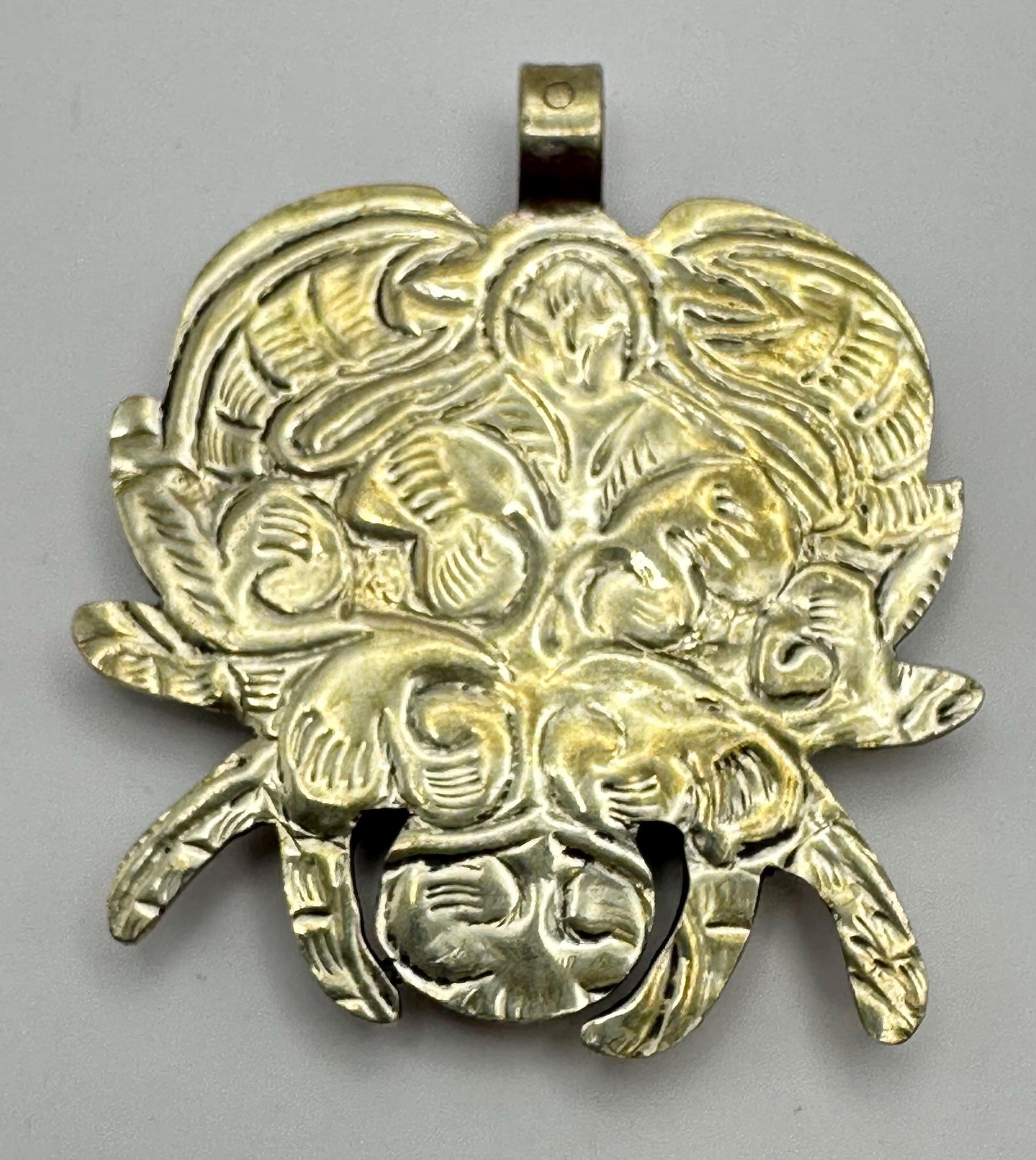 crab pendant, handcrafted, Tibetan silver,Turquoise pendant,Nepalese