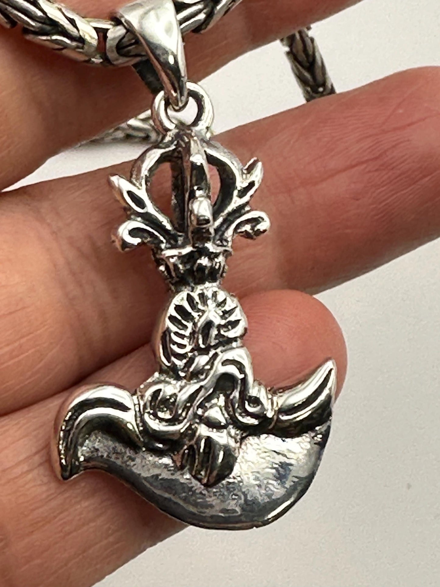 Kartika pendant,sterling silver,Drigug protection amulet,Tantric Talisman,Charm