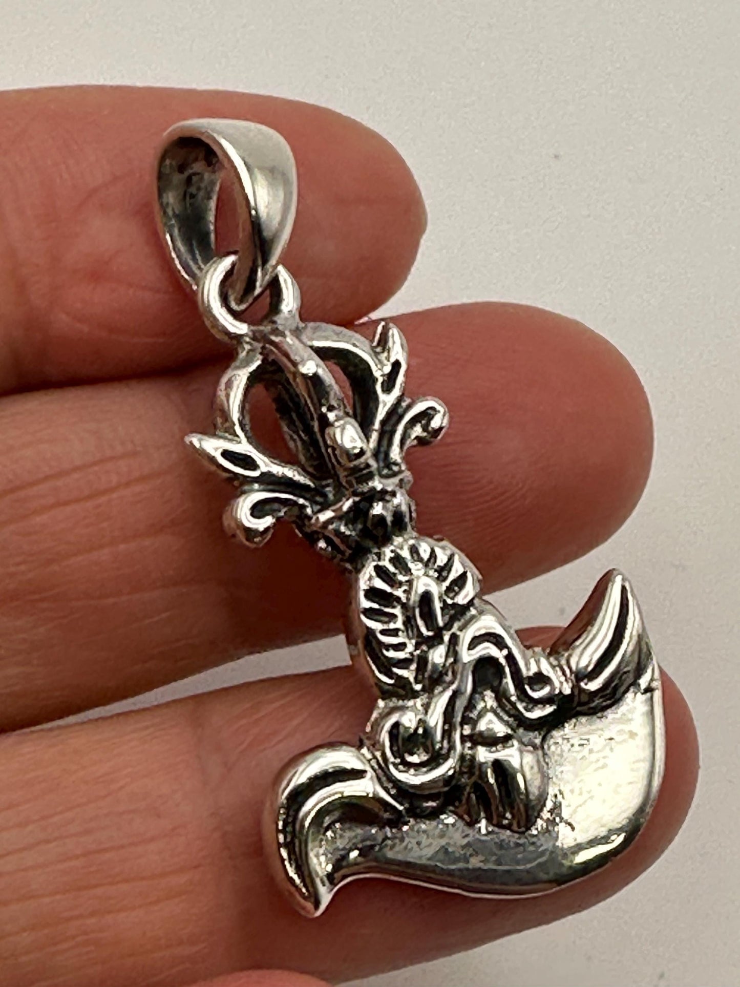 Kartika pendant,sterling silver,Drigug protection amulet,Tantric Talisman,Charm