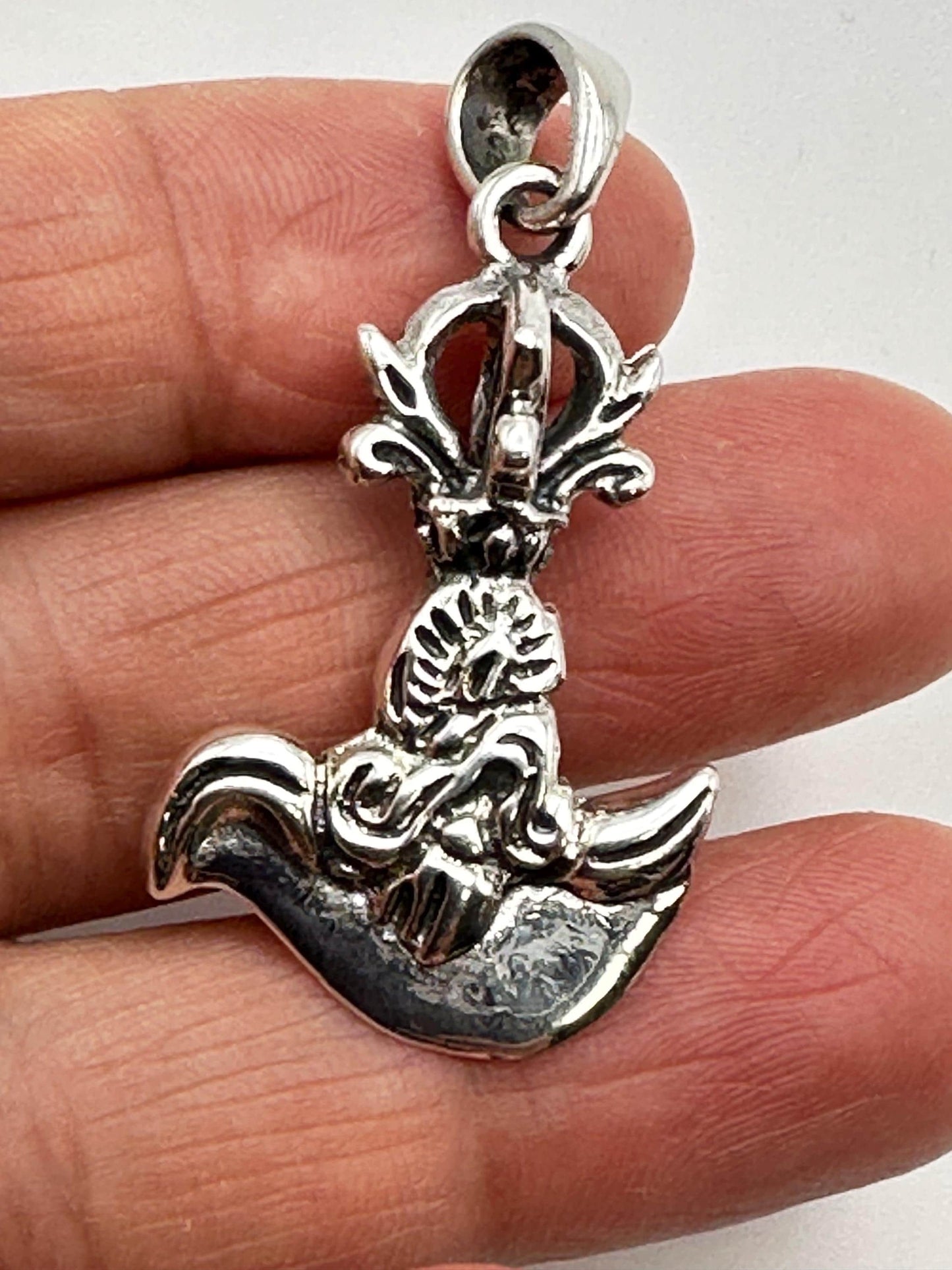 Kartika pendant,sterling silver,Drigug protection amulet,Tantric Talisman,Charm