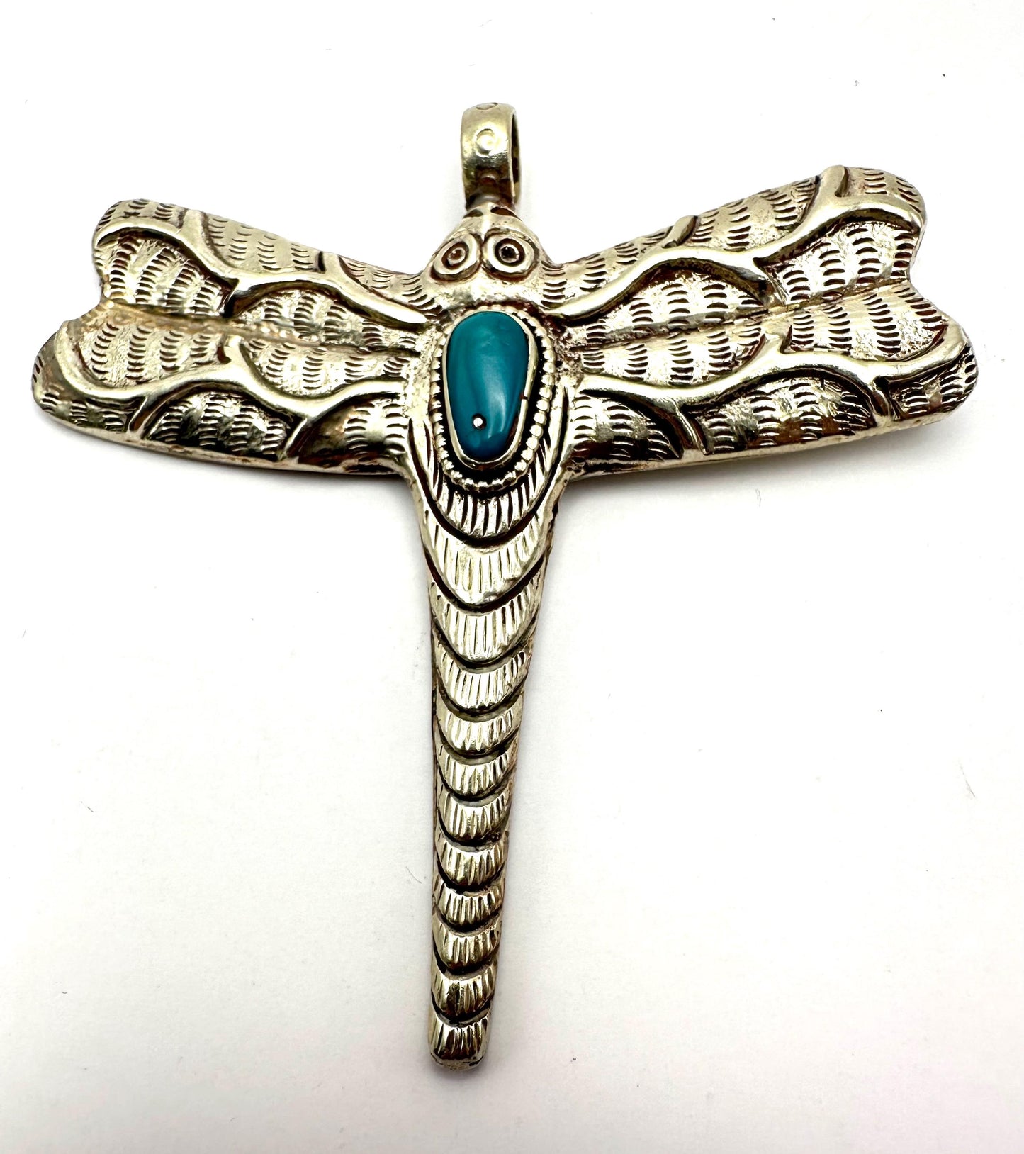 Dragonfly pendant,handcrafted, Tibetan silver,Bug pendant,Nepalese