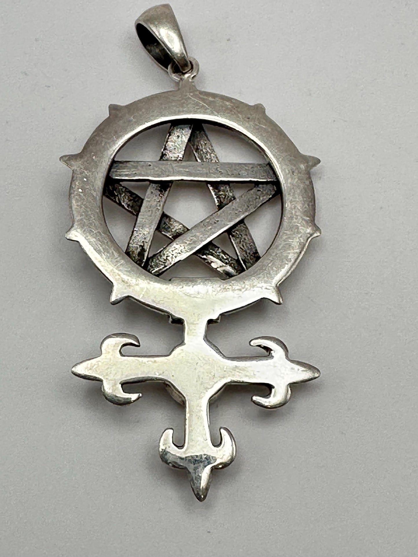 sterling silver, pentagram,cross,gem stone,turquoise