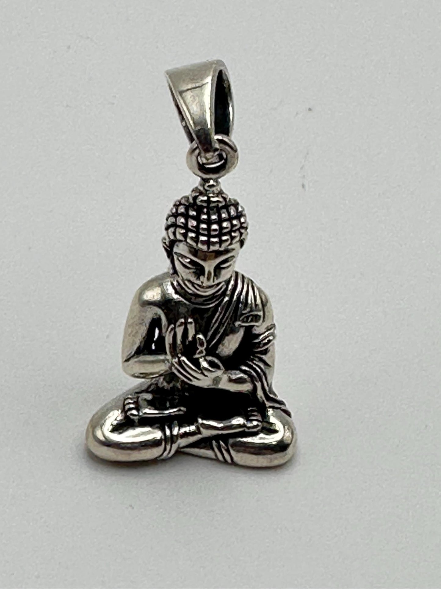 Buddha pendant,sterling silver crafted, meditation,spiritual,amulet,yoga