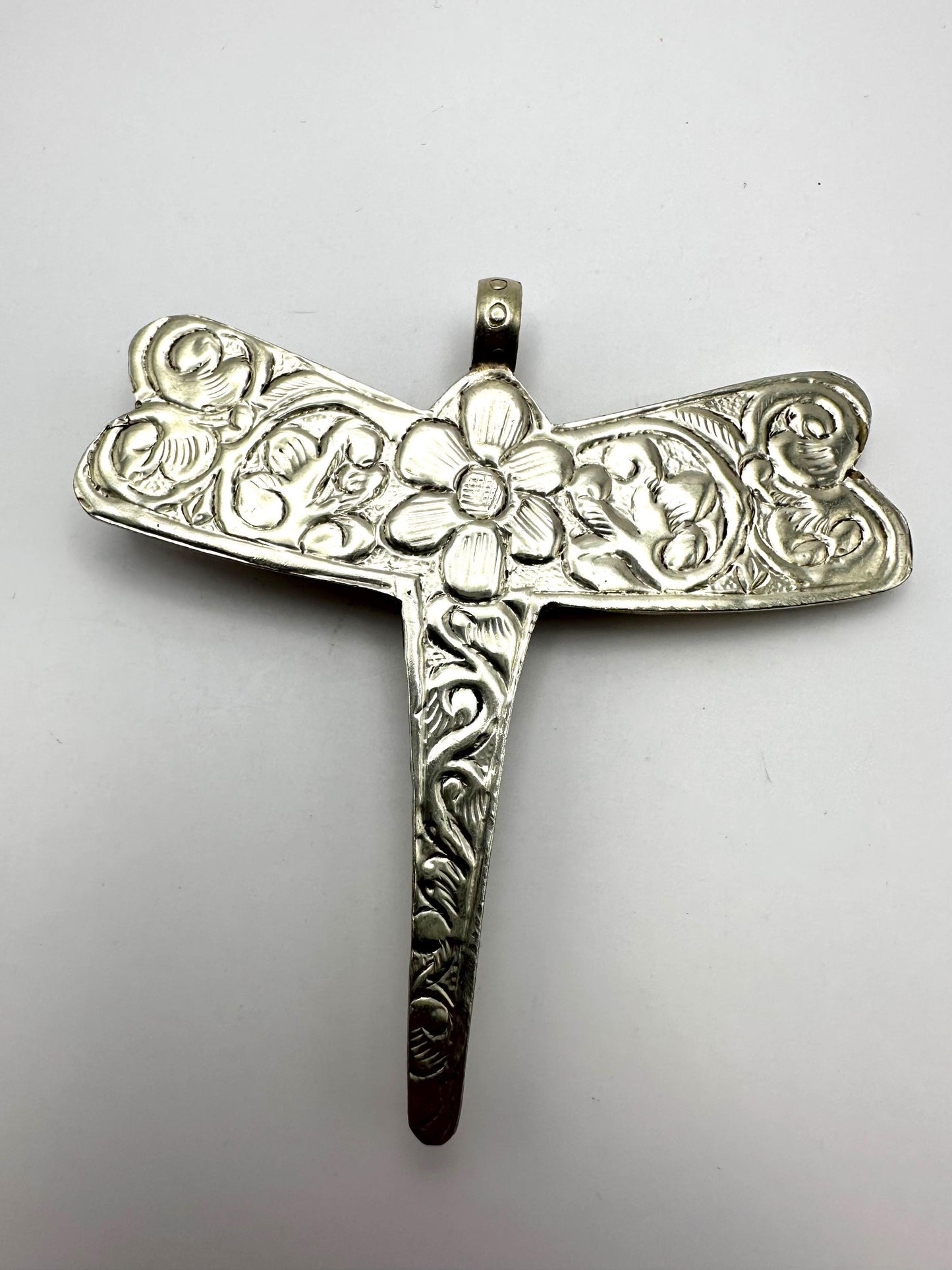 Dragonfly pendant,handcrafted, Tibetan silver,Bug pendant,Nepalese