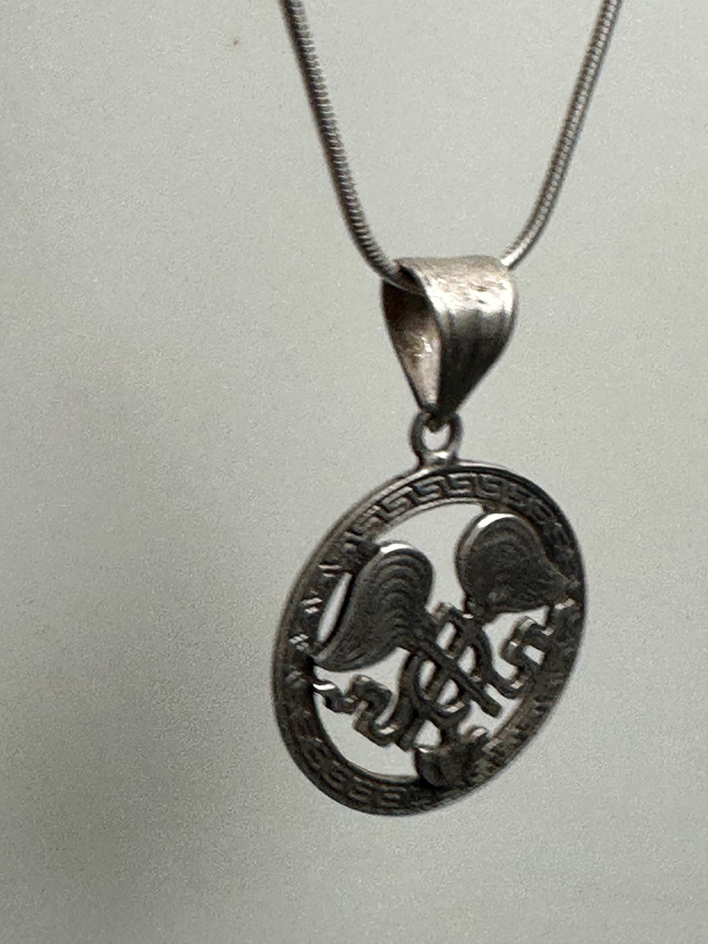 Sterling silver, Fly whisk pendant,spiritual