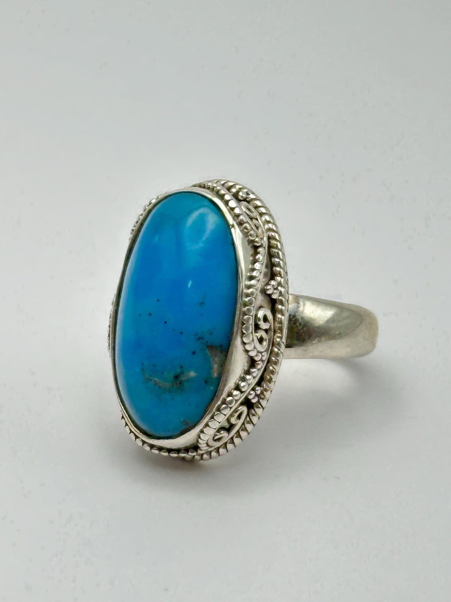 Turquoise ring,Arizona Turquoise,sterling silver ring,