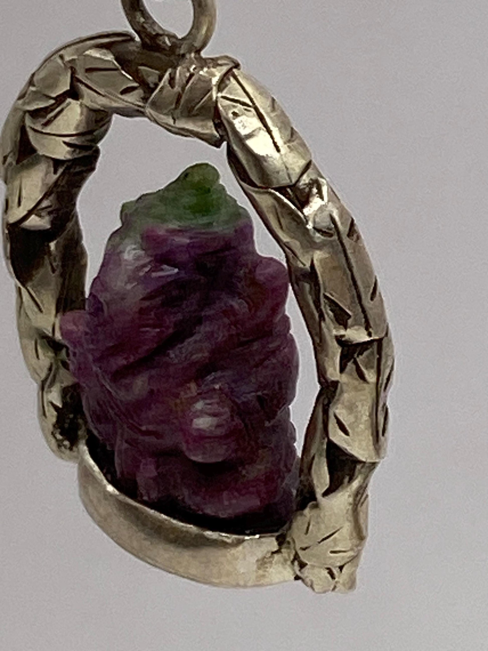 Ganesha pendant,Lord Ganesh,handcrafted ,charm,Goodluck,prosperity,Auspicious, silver,sterling silver,Ruby zoisite