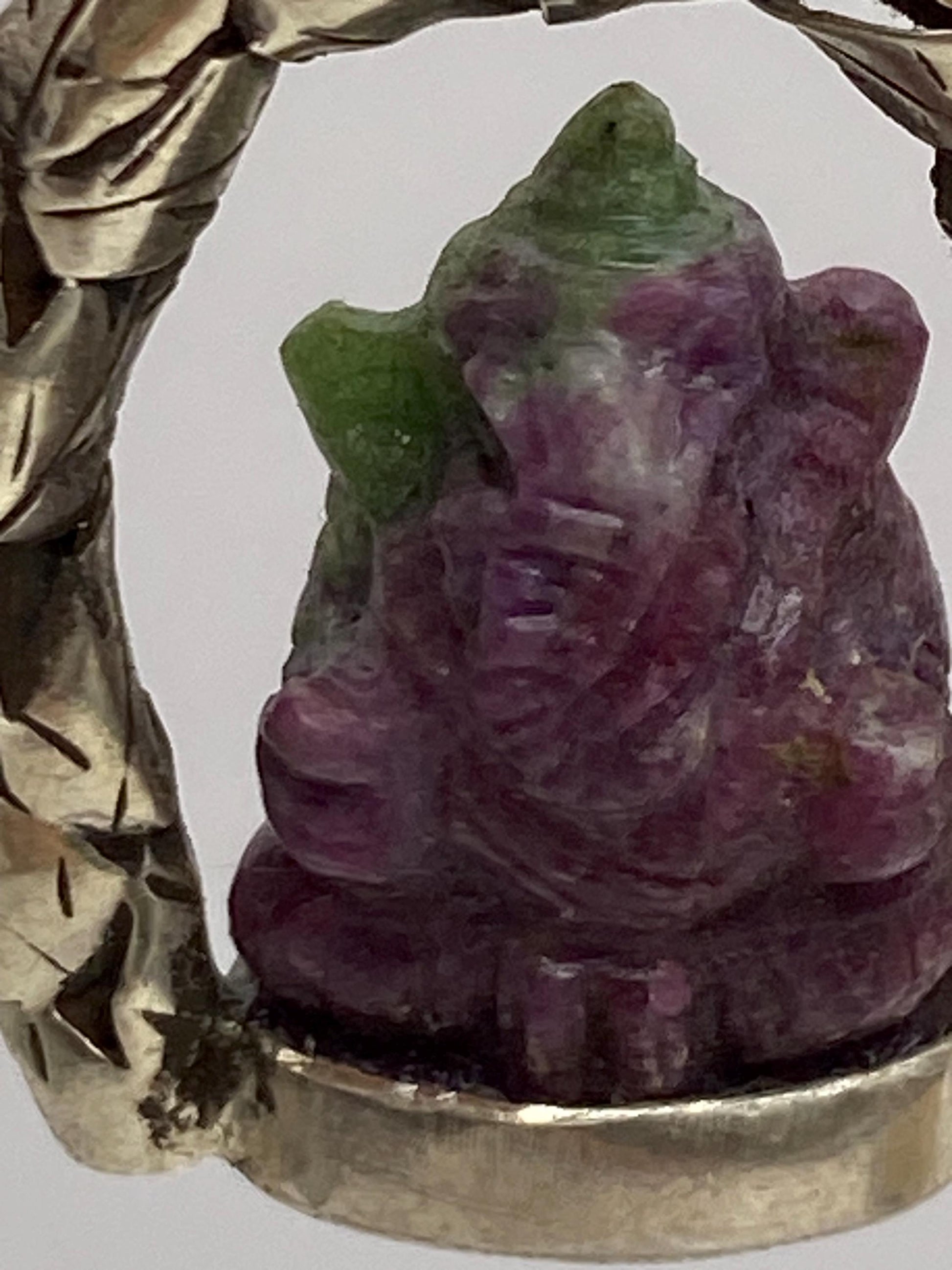 Ganesha pendant,Lord Ganesh,handcrafted ,charm,Goodluck,prosperity,Auspicious, silver,sterling silver,Ruby zoisite