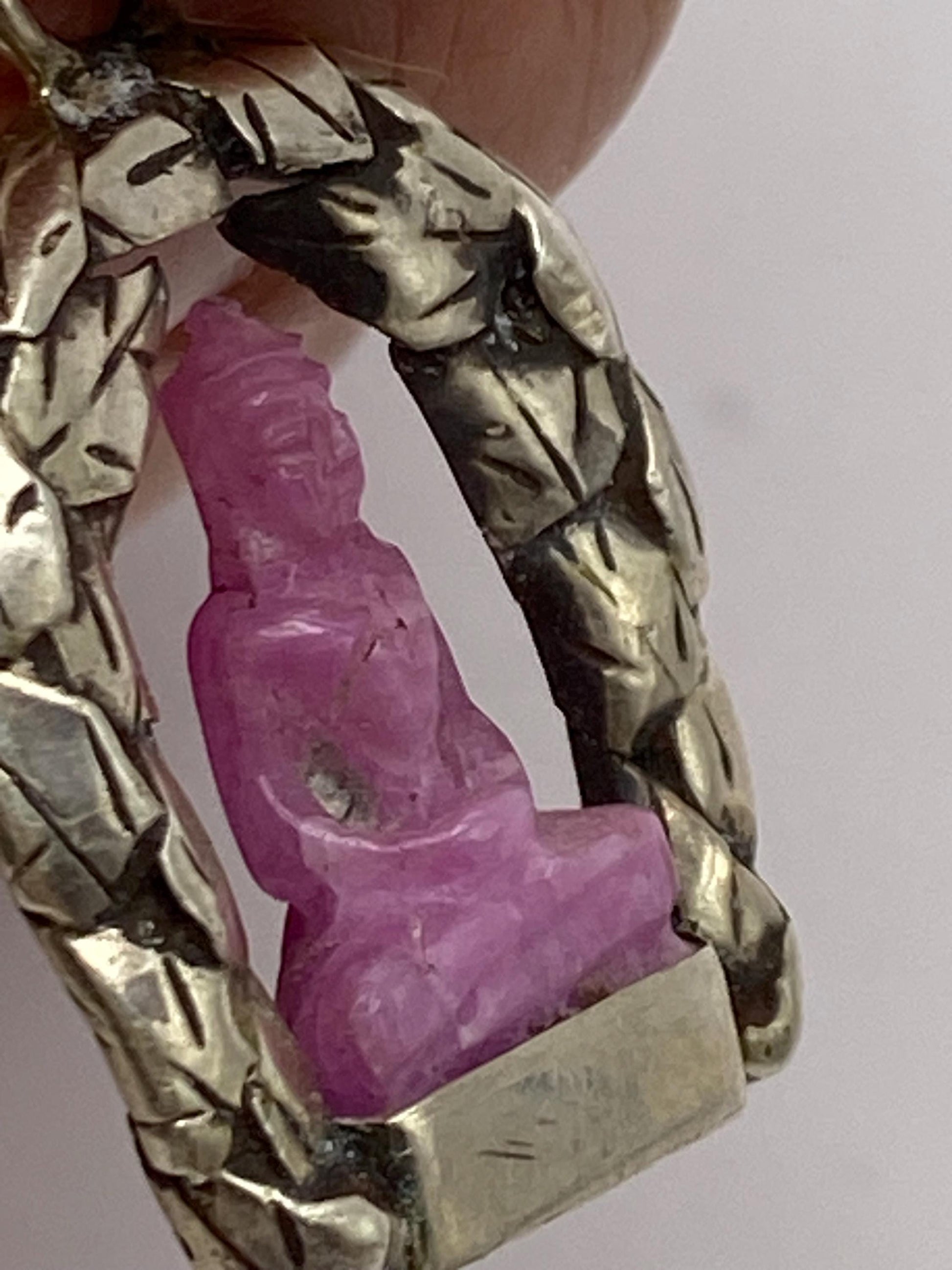 Buddha pendant, Lord Buddha,handcrafted,sterling silver,Ruby carved,spiritual,meditation,yoga,charm