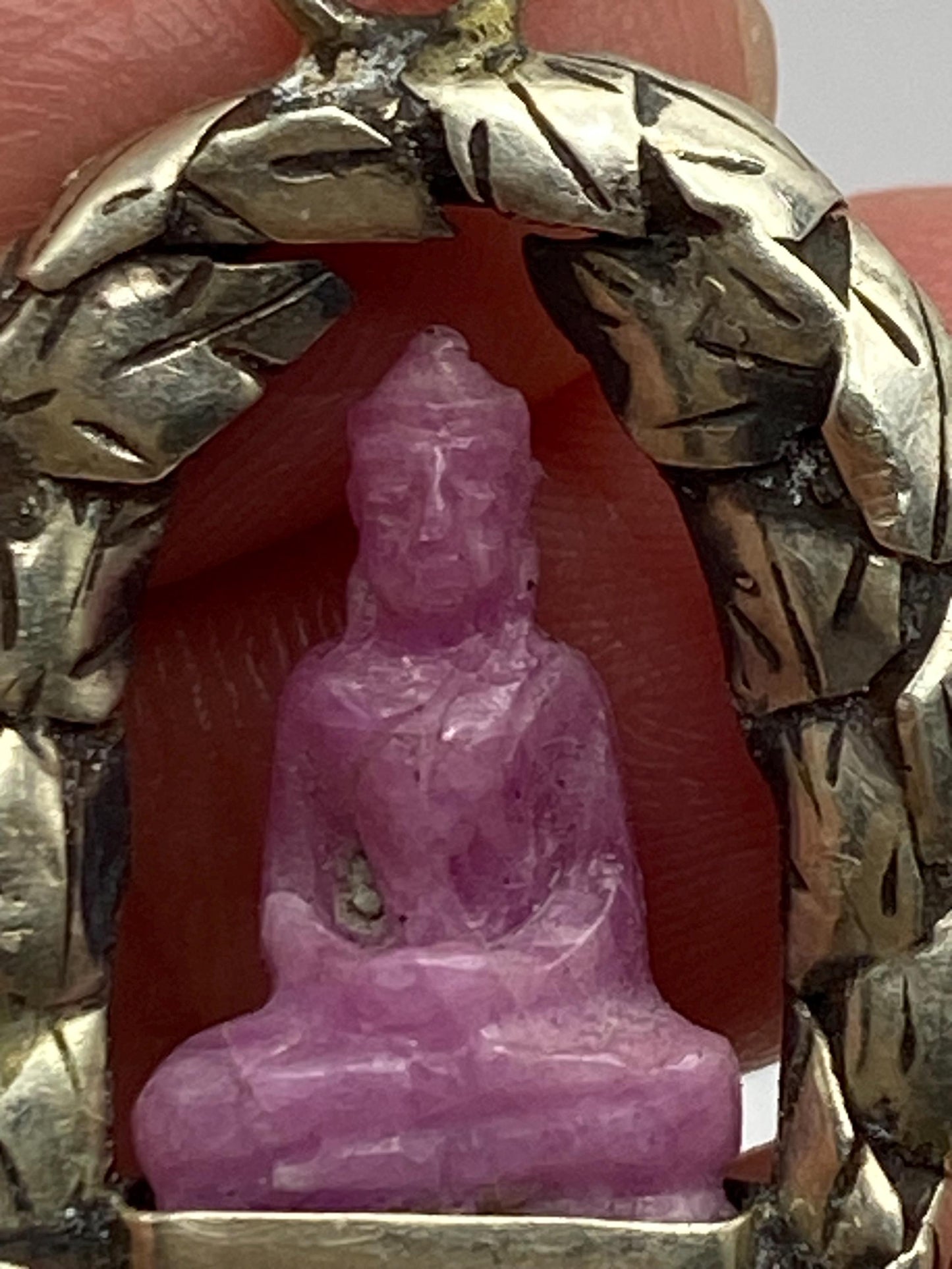 Buddha pendant, Lord Buddha,handcrafted,sterling silver,Ruby carved,spiritual,meditation,yoga,charm