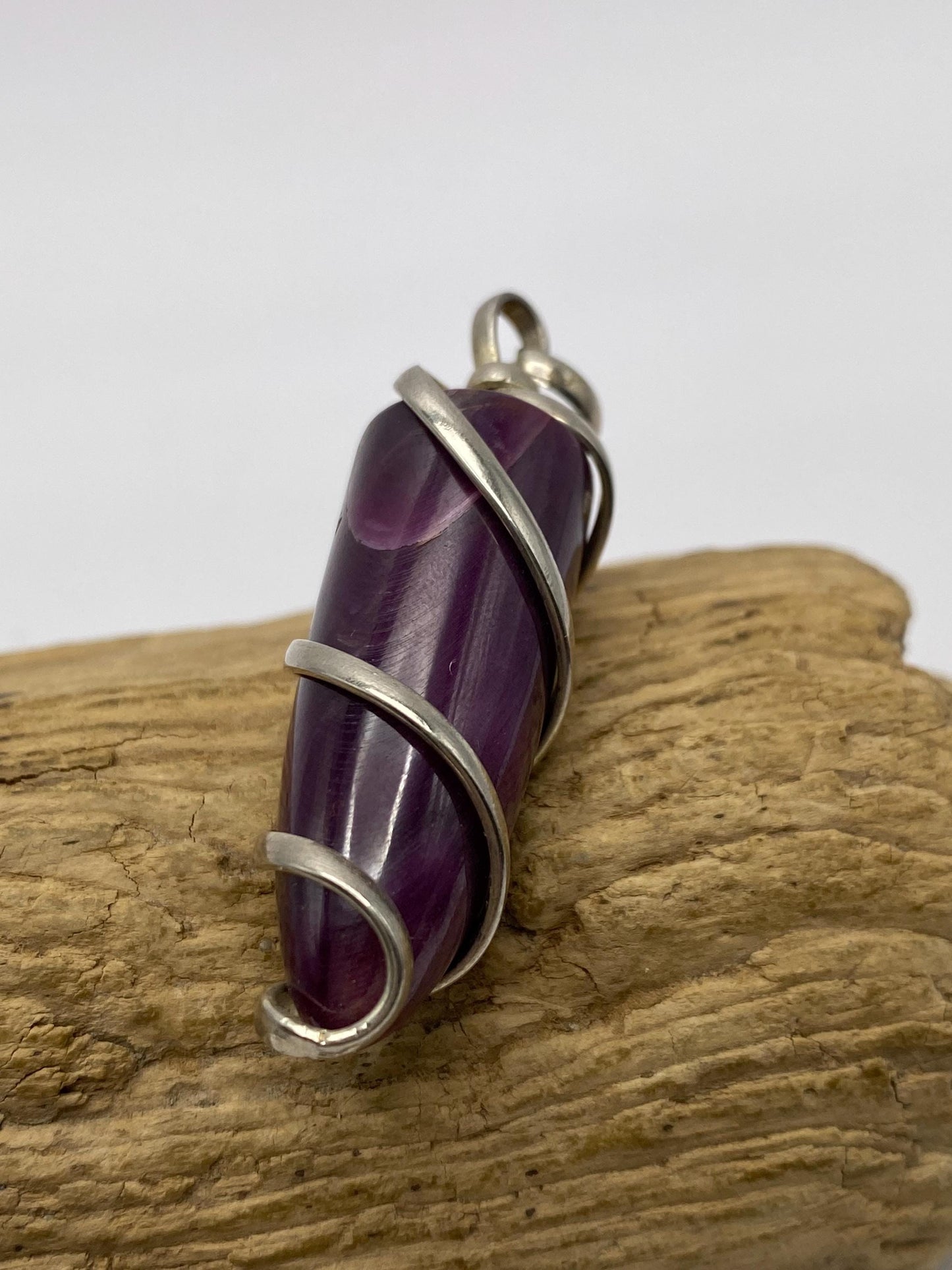 Ruby zoisite pendant, handcrafted, sterling silver, pointed pendant,Nepalese