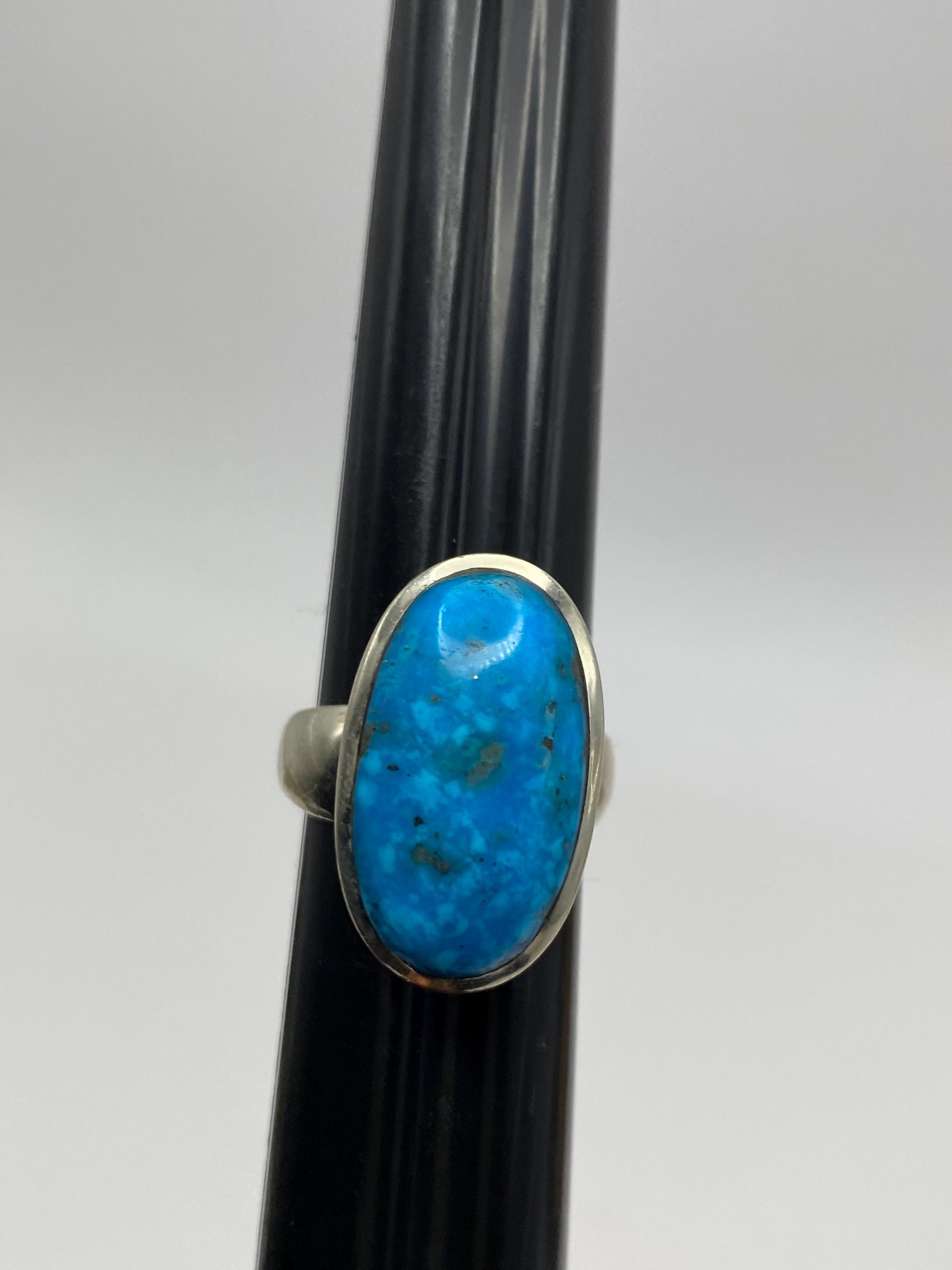 Persian Turquoise Ring: Sterling Silver, Size 7.5