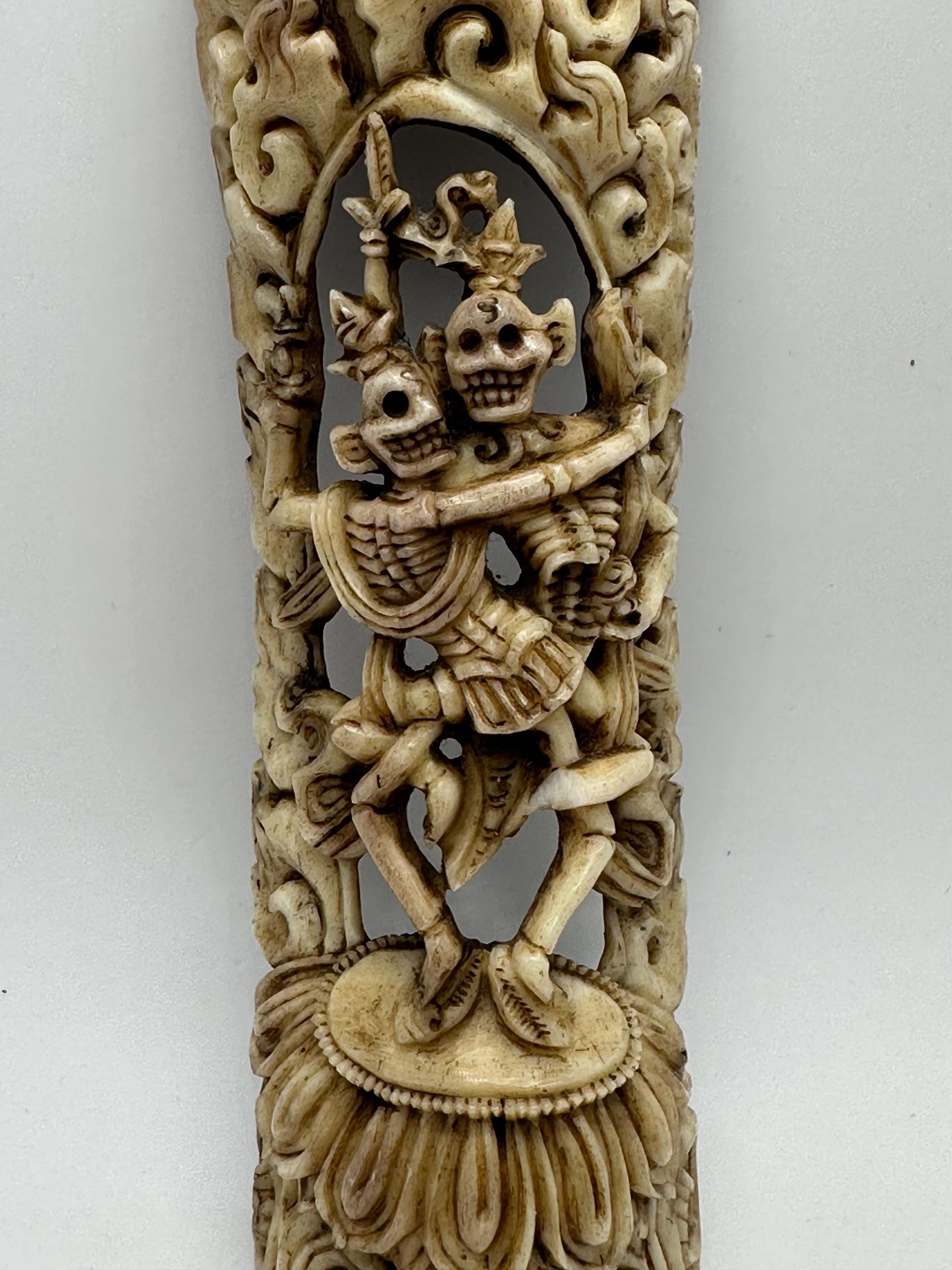 chitipati master handcrafted from yak bone, Tibetan arts, Buddhist sculpture