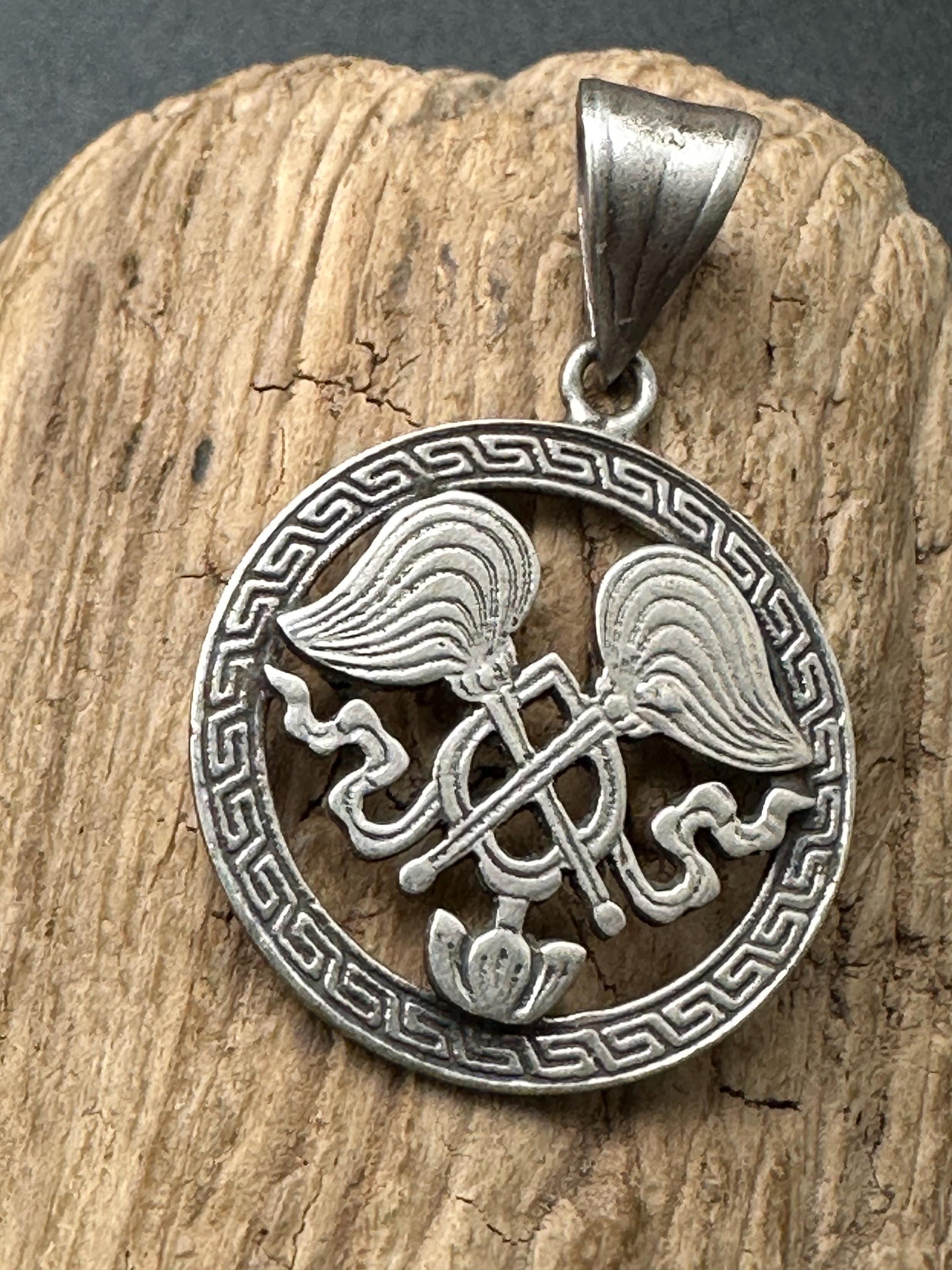 Sterling silver, Fly whisk pendant,spiritual