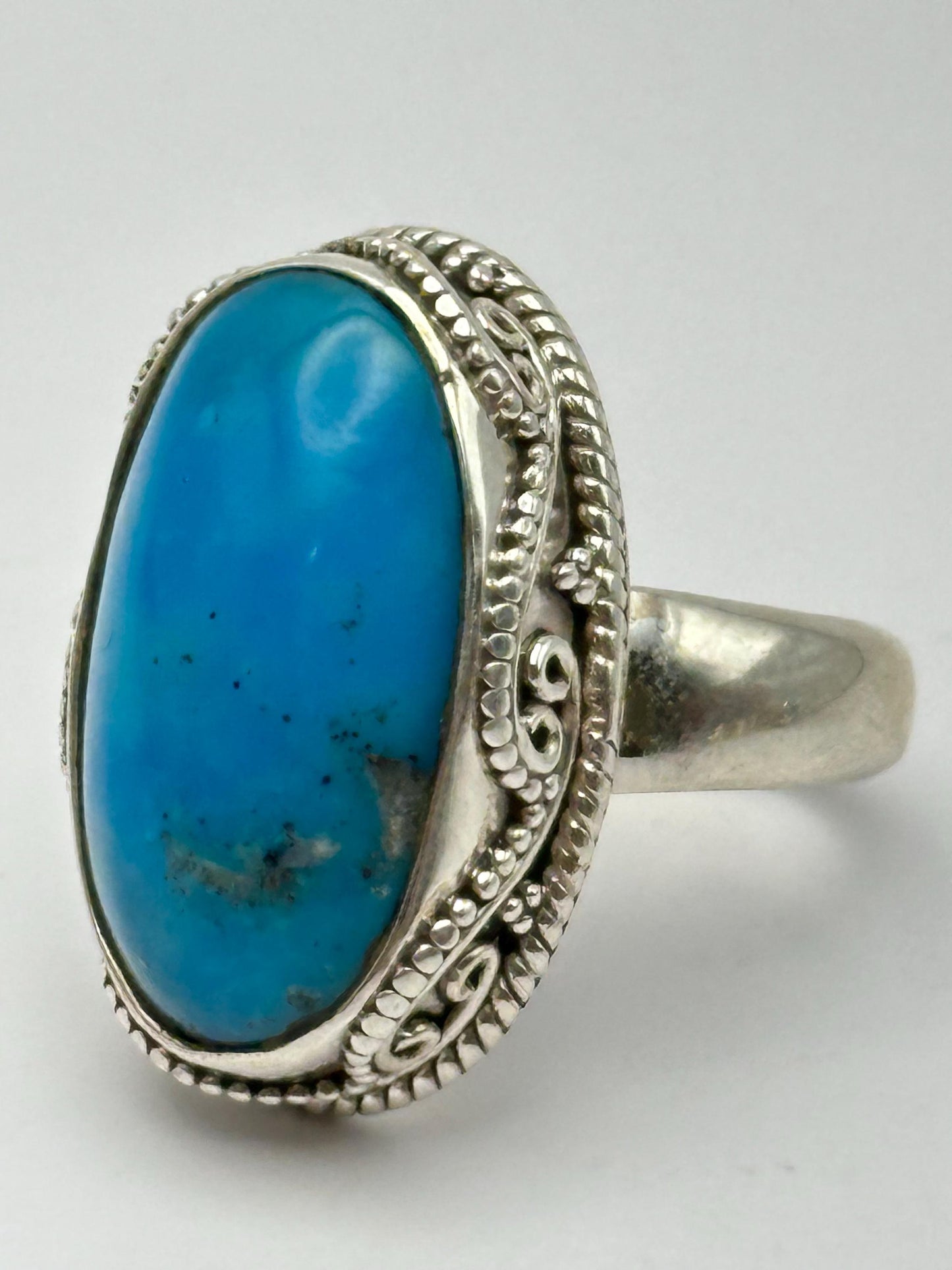 Turquoise ring,Arizona Turquoise,sterling silver ring,