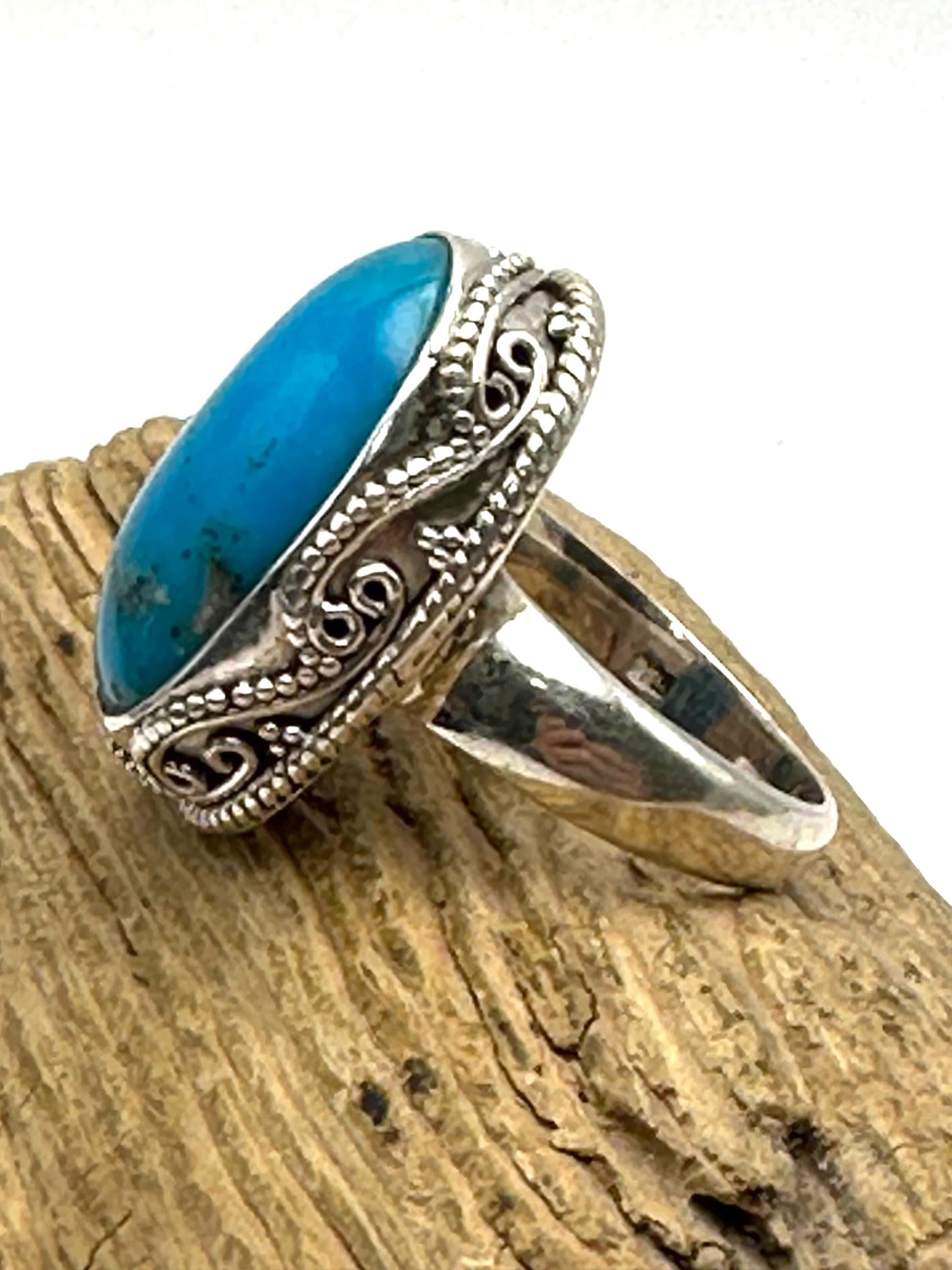 Turquoise ring,Arizona Turquoise,sterling silver ring,