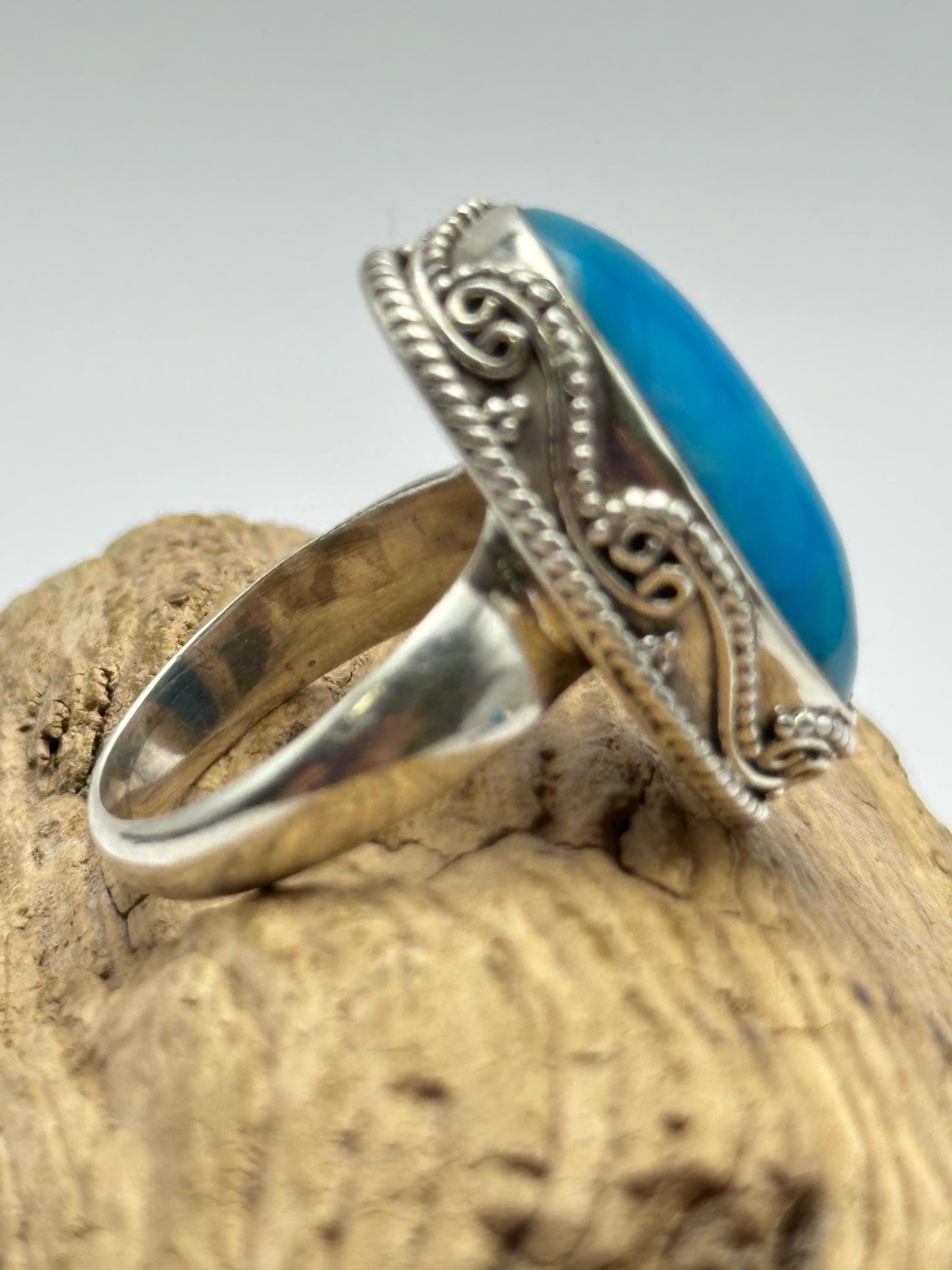 Turquoise ring,Arizona Turquoise,sterling silver ring,