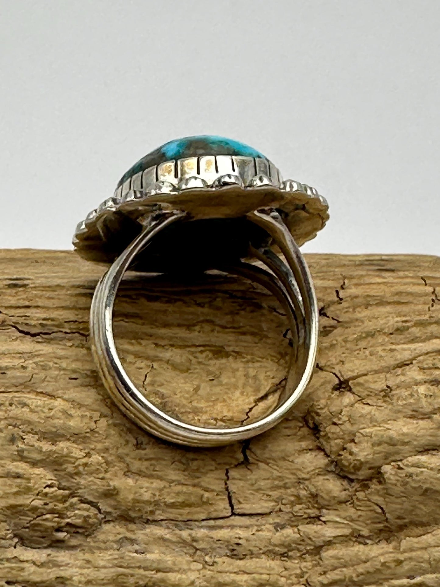 Turquoise ring,Persian Turquoise,sterling silver