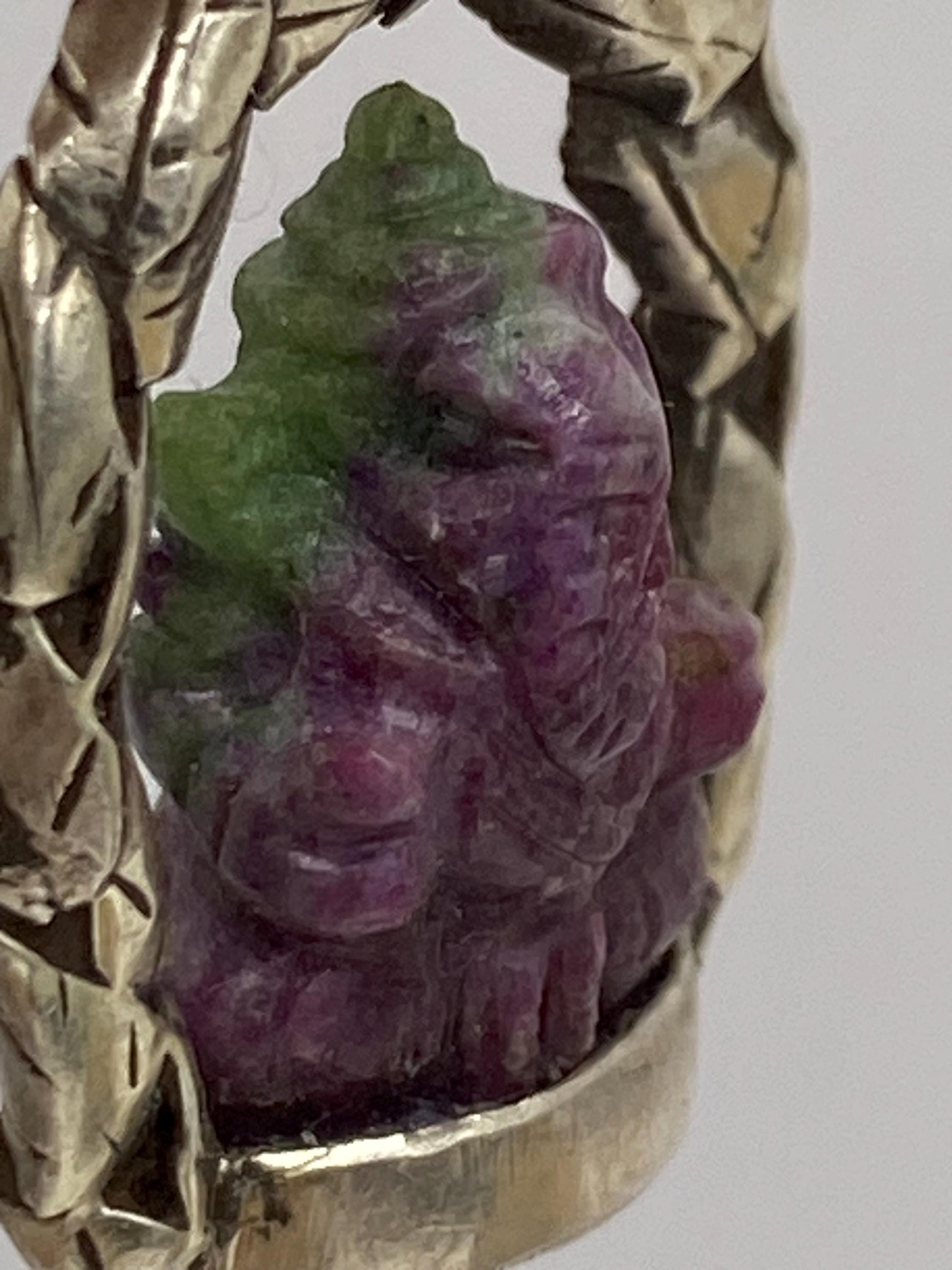 Ganesha pendant,Lord Ganesh,handcrafted ,charm,Goodluck,prosperity,Auspicious, silver,sterling silver,Ruby zoisite