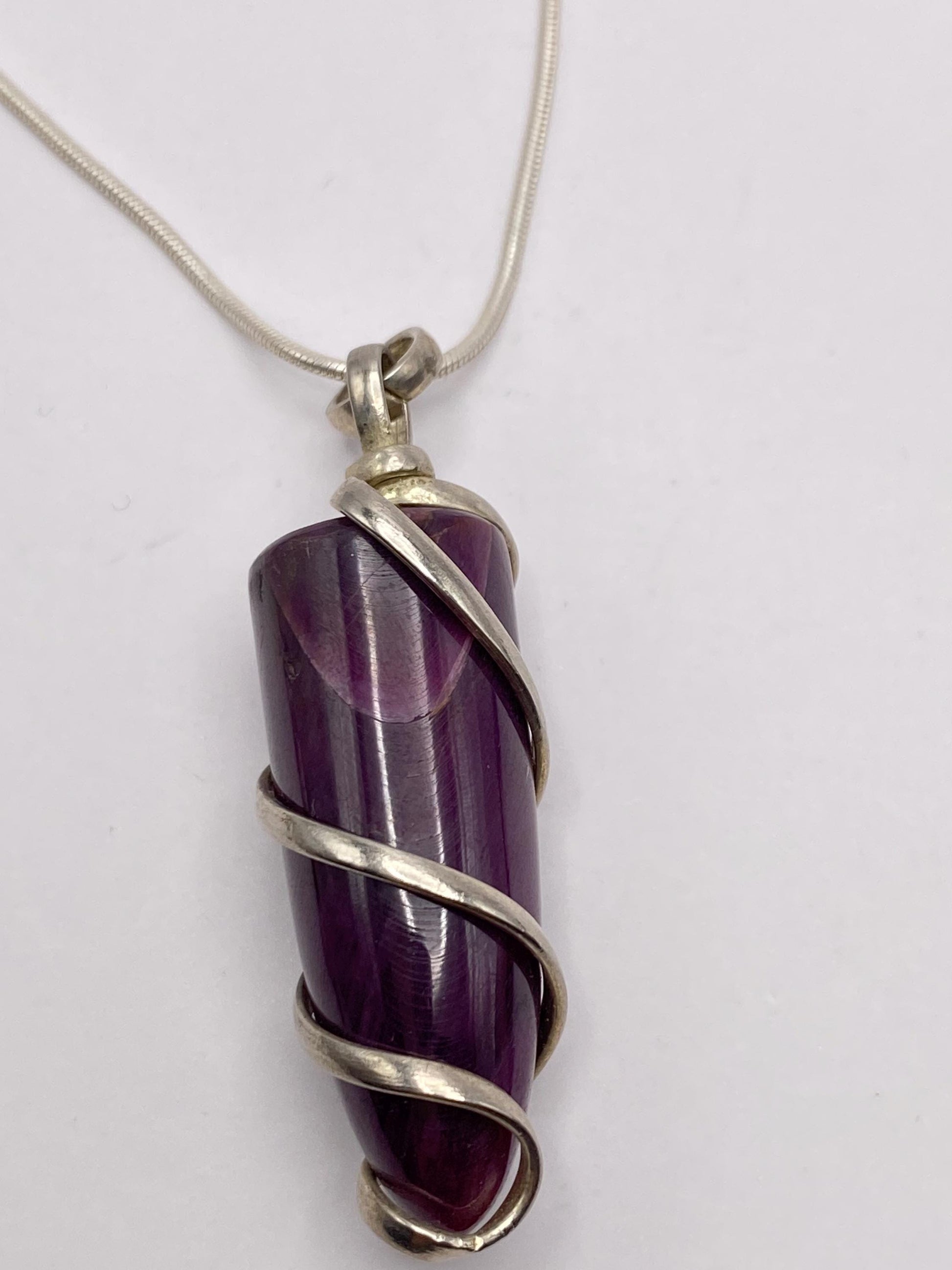 Ruby zoisite pendant, handcrafted, sterling silver, pointed pendant,Nepalese