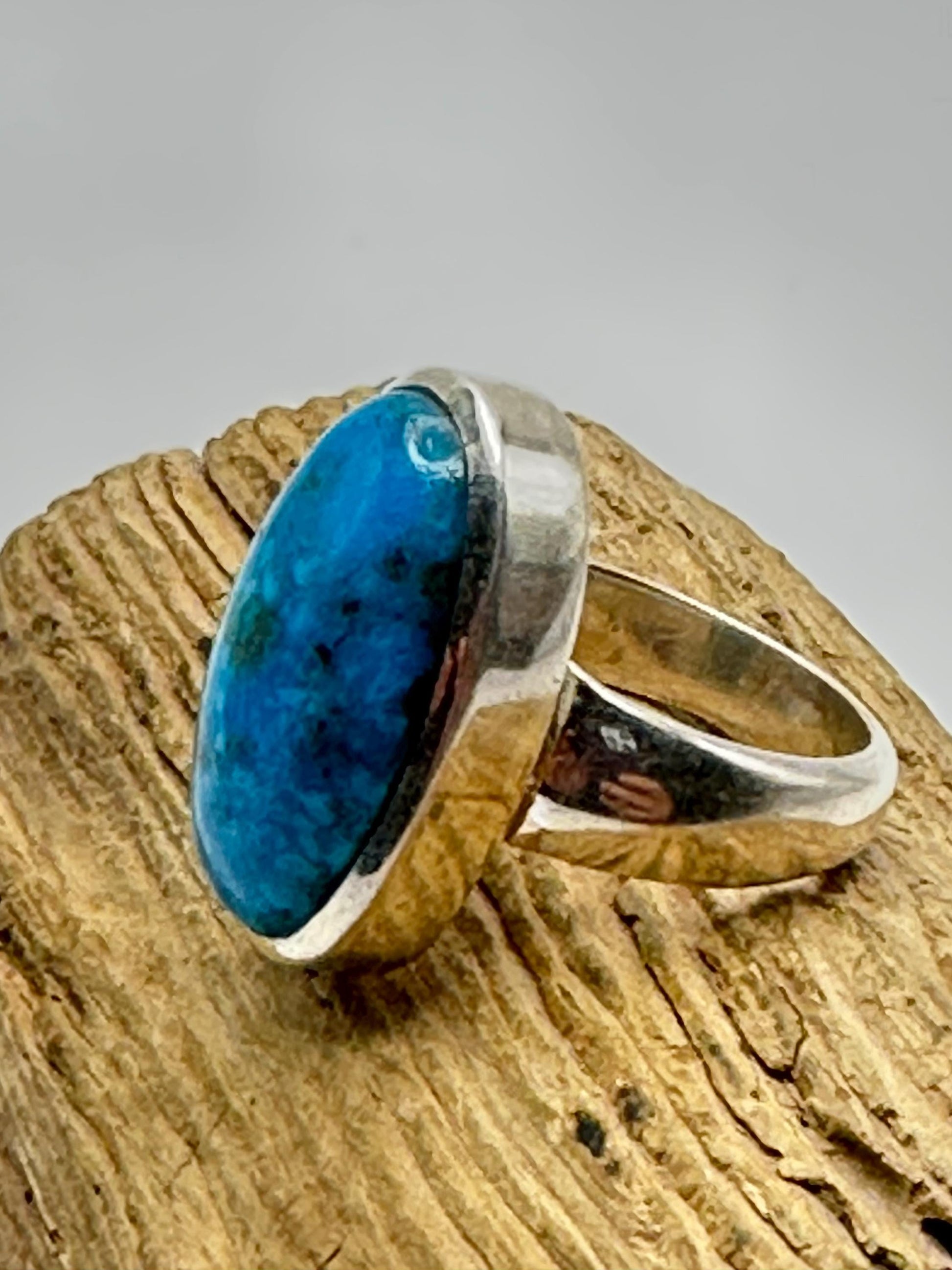 Persian Turquoise Ring: Sterling Silver, Size 7.5