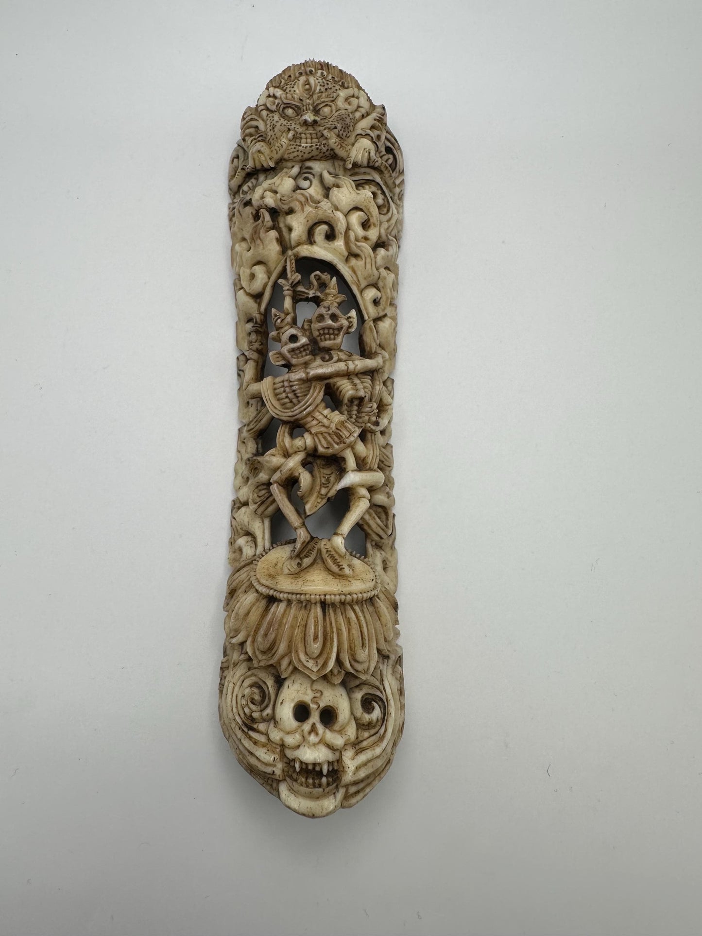 chitipati master handcrafted from yak bone, Tibetan arts, Buddhist sculpture