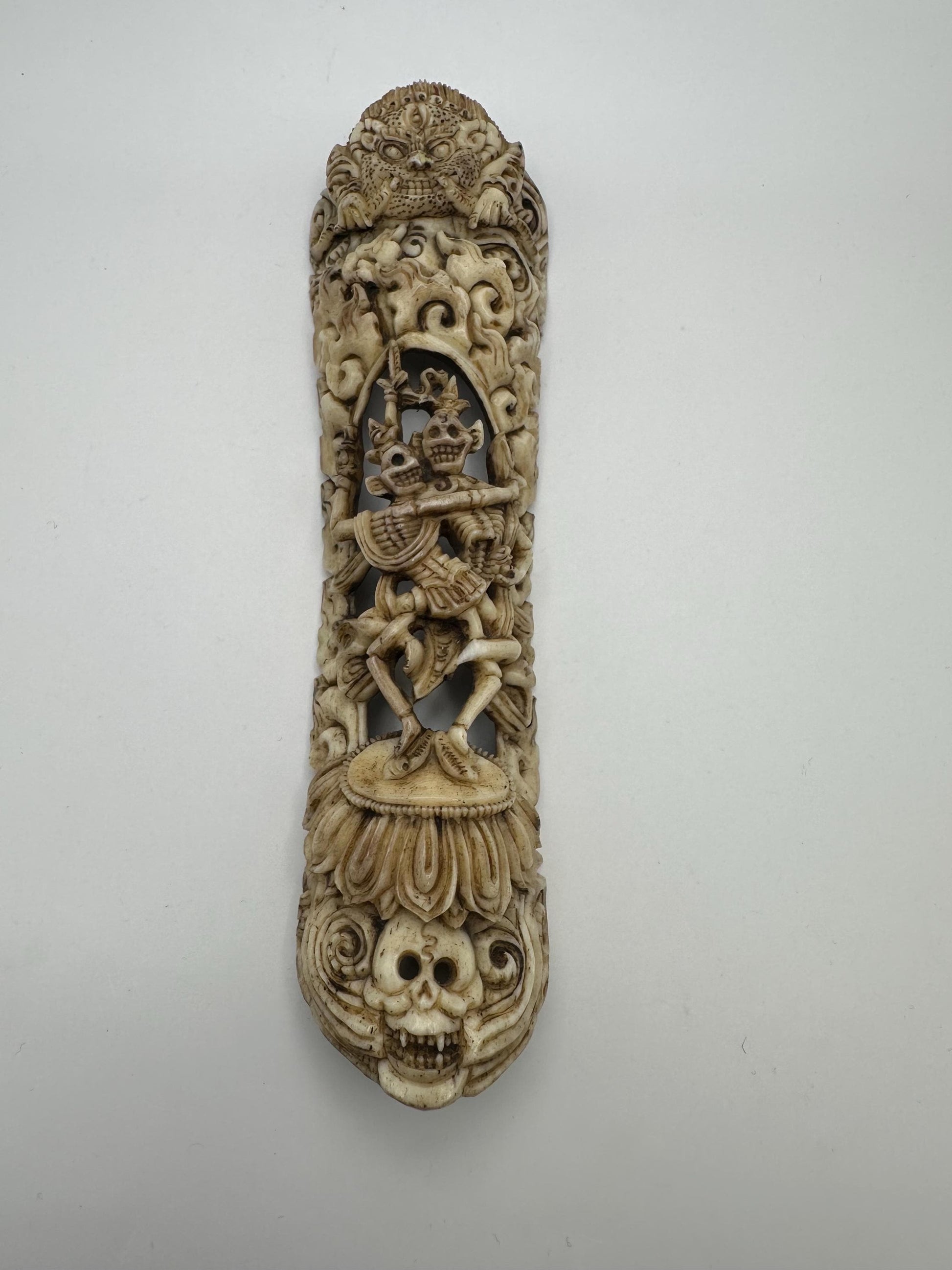 chitipati master handcrafted from yak bone, Tibetan arts, Buddhist sculpture