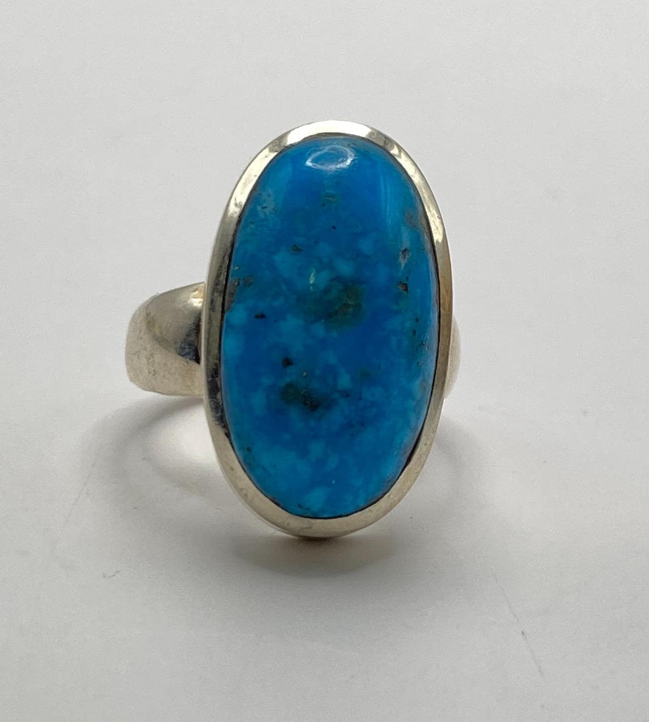 Persian Turquoise Ring: Sterling Silver, Size 7.5