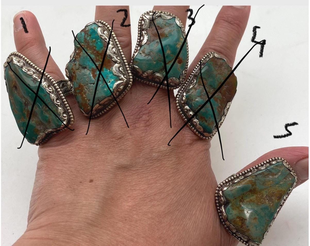 Handcrafted Tibetan Turquoise Ring: Nepalese Silver Design