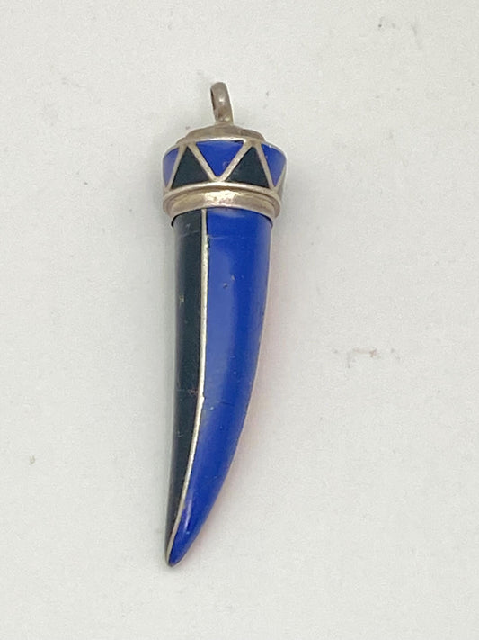 lapis, coral, turquoise, multiple stones inlaid with a sterling silver, charm, handcrafted,Nepalese