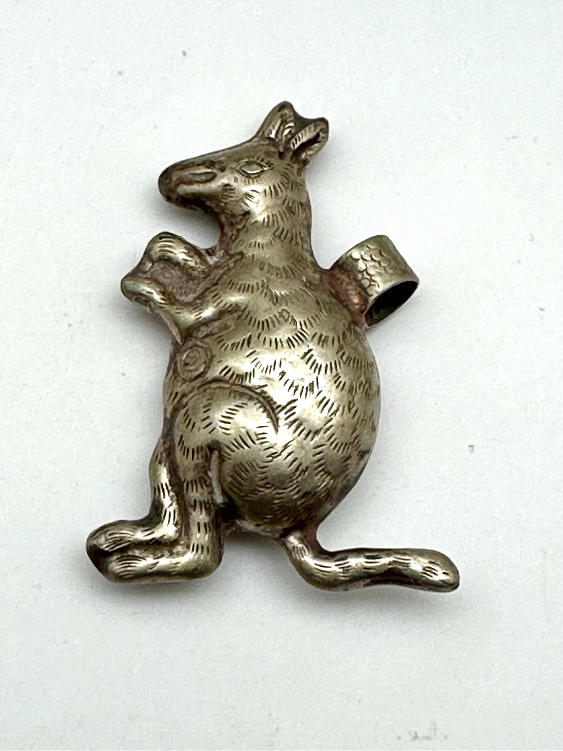 Kangaroo pendant,handcrafted,Tibetan silver, Nepalese