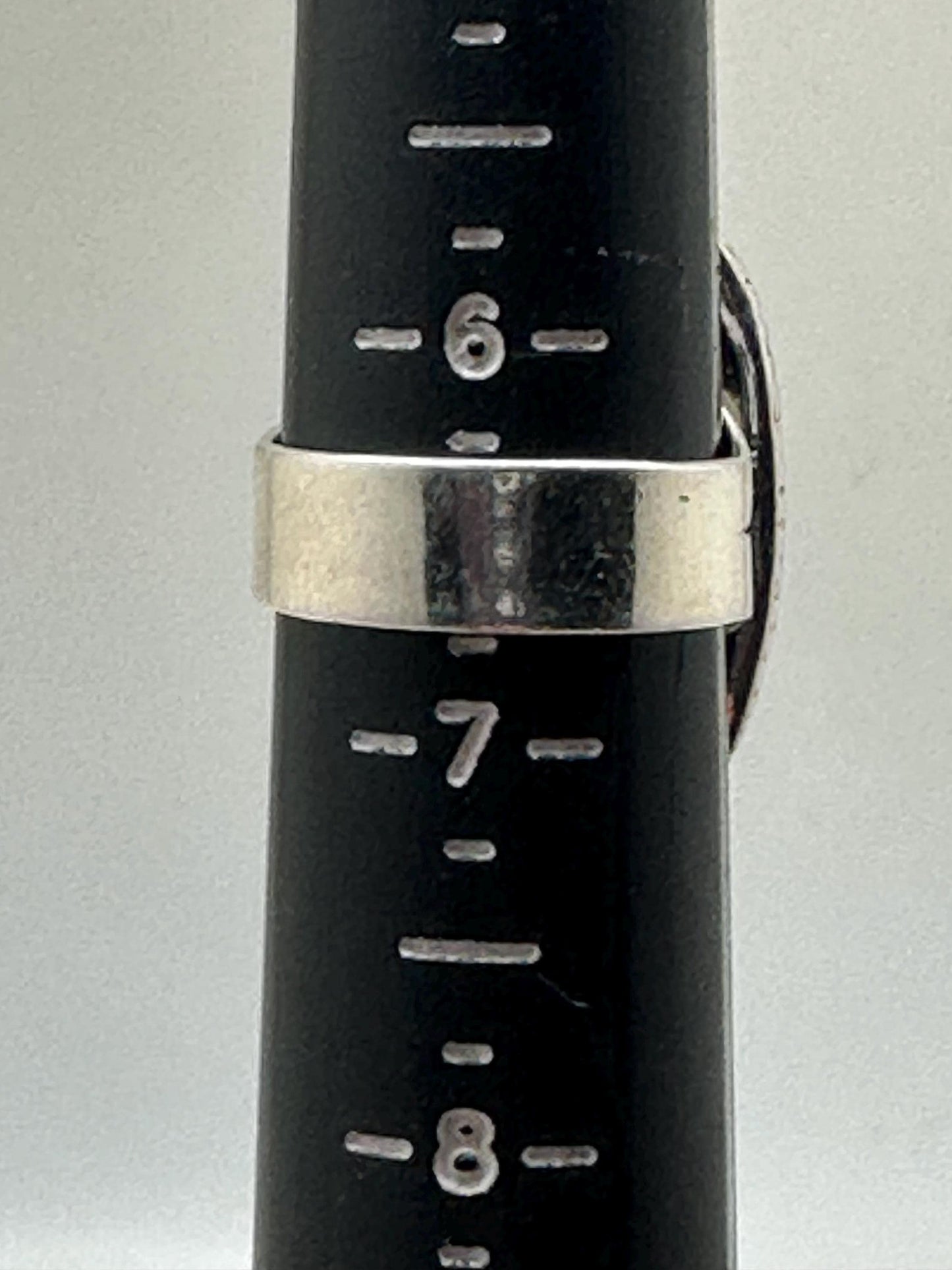 pink moonstone ring,925 silver, sterling silver, gems stone, ring size 6.5