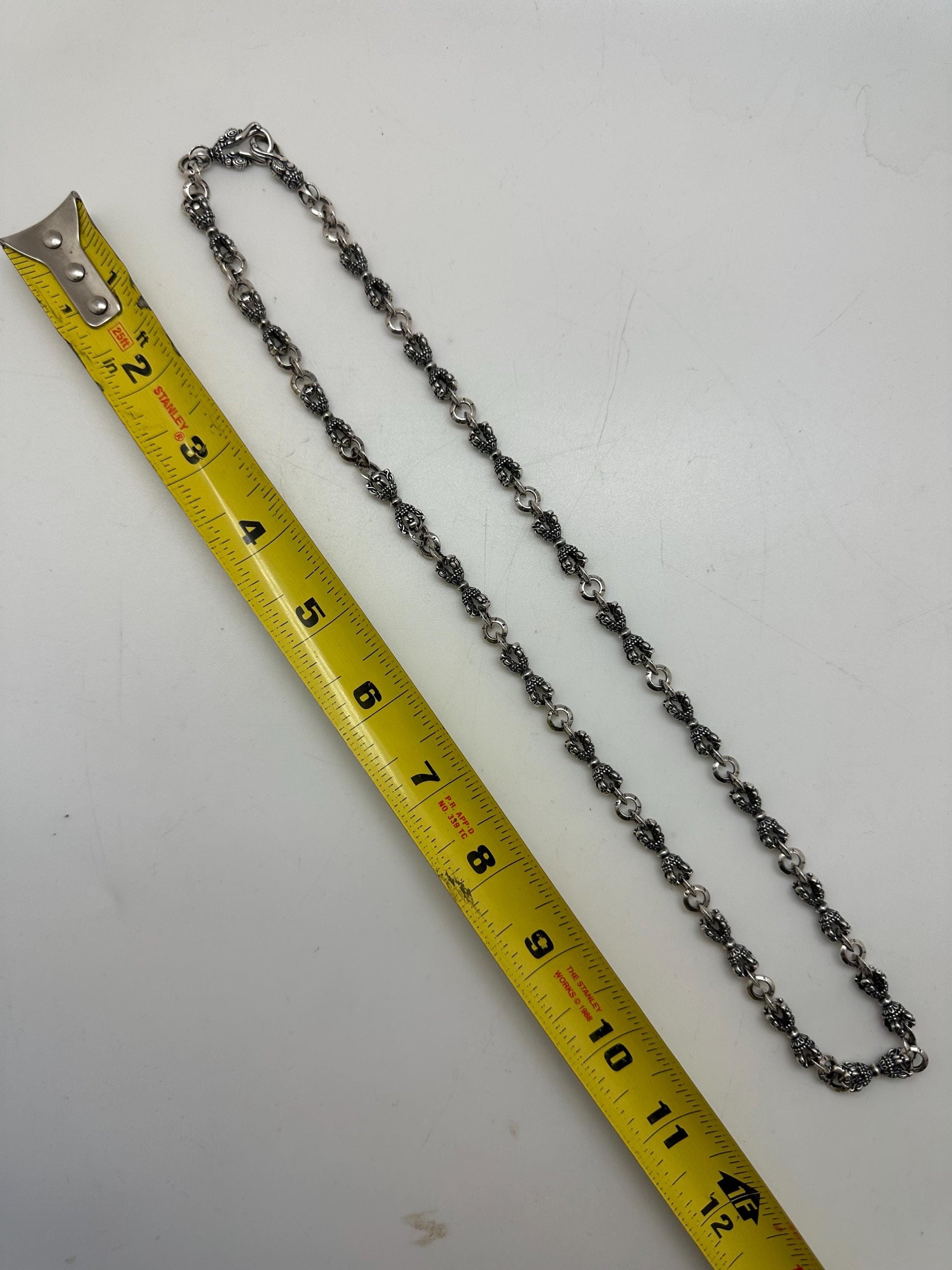 sterling silver vajra necklace, dhorje, Buddhist amulet