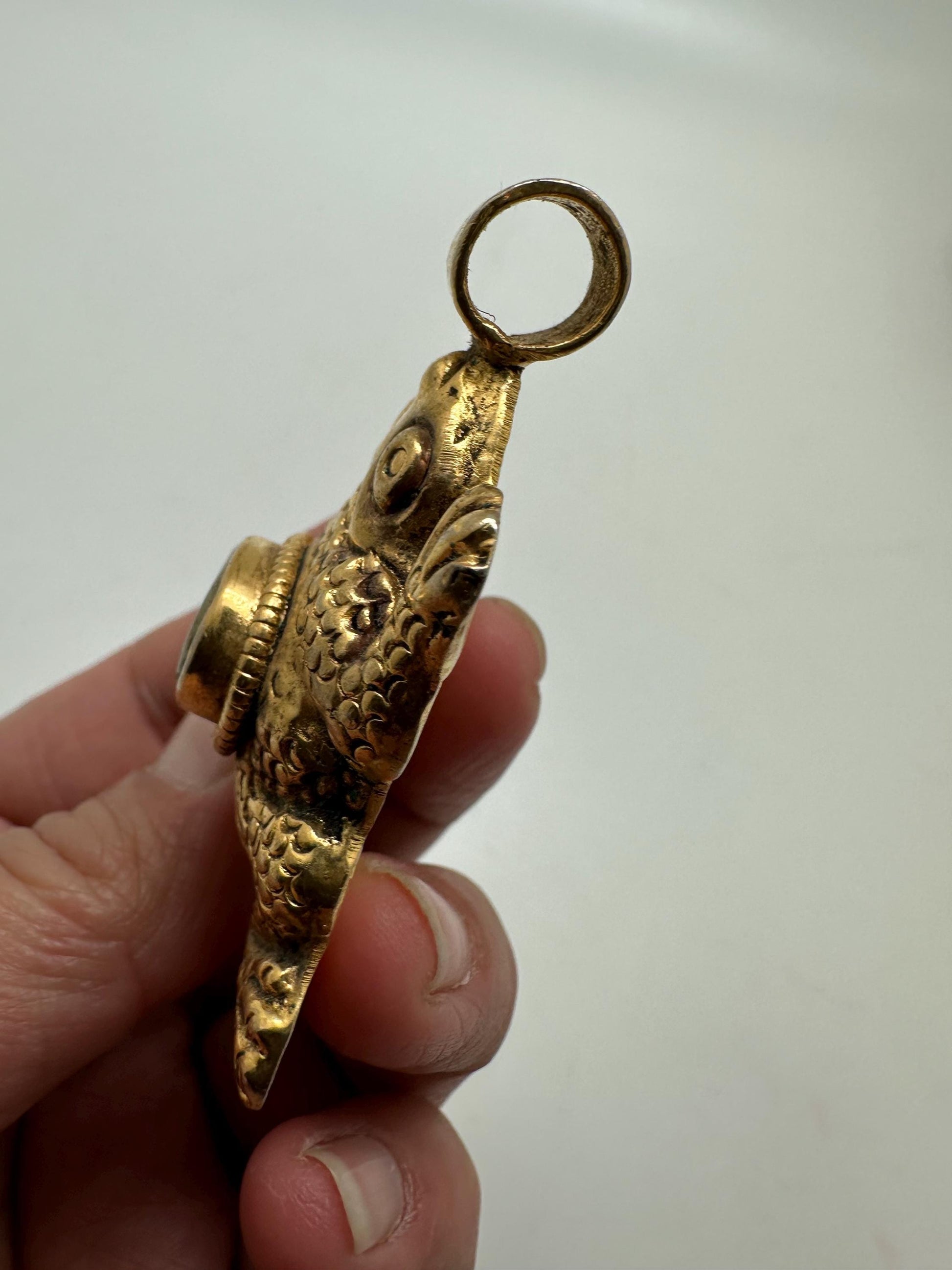 frog pendant,handcrafted,Om,Tibetan silver,Gold plated,Nepalese